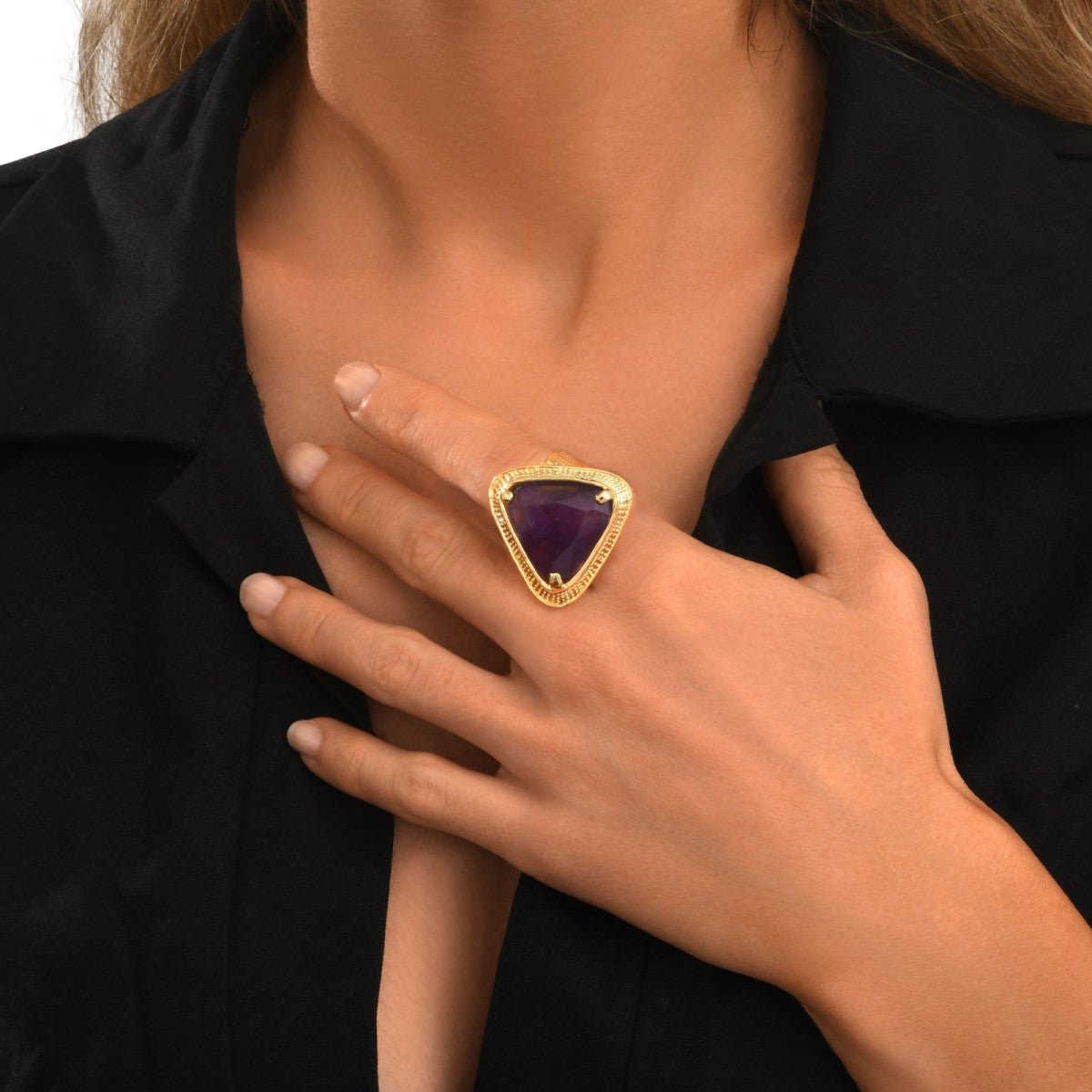 Ajustable doré à l'or fin SATELLITE PARIS Violet