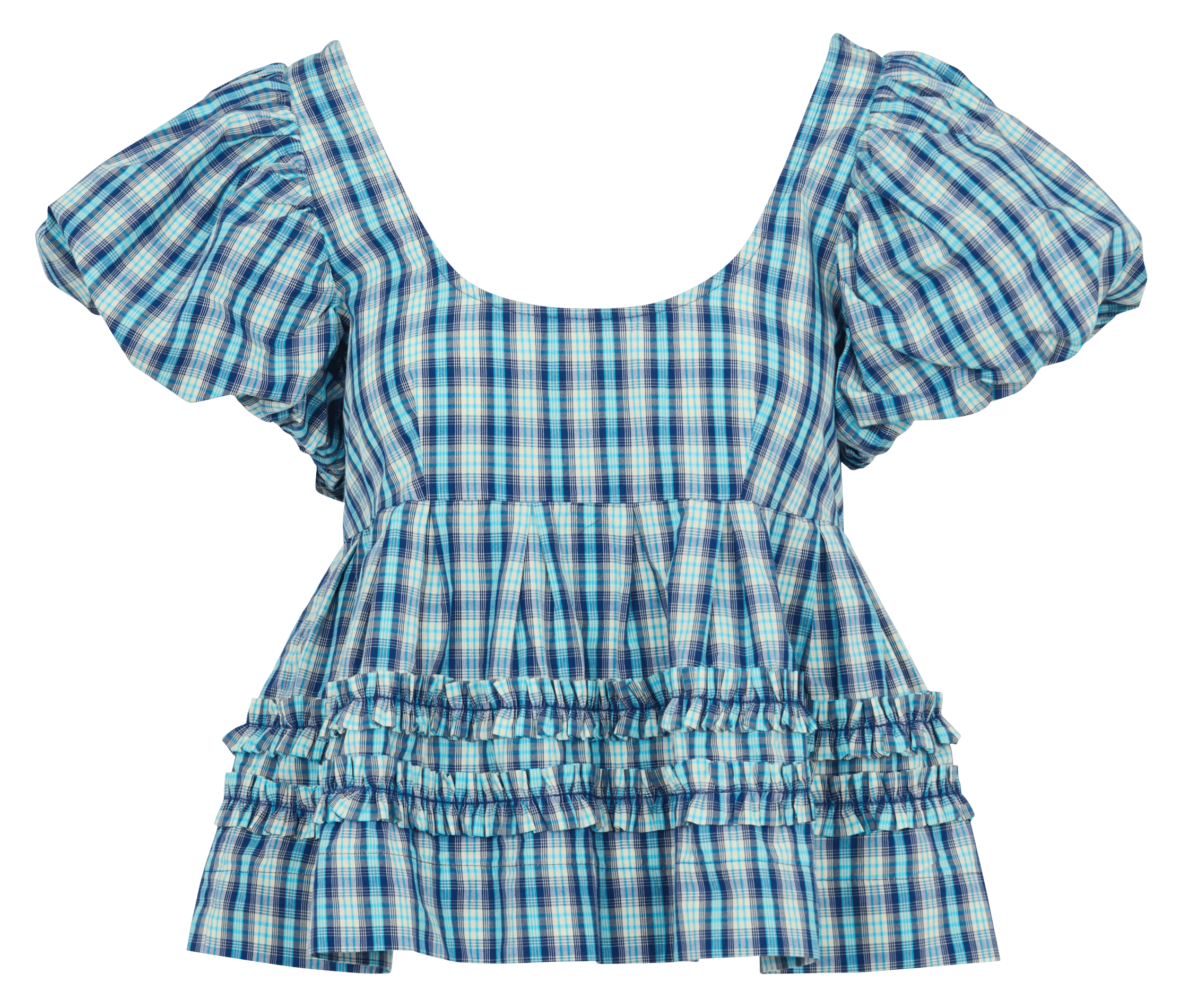 Wijde top van biologisch katoen DAMSON MADDER Blauw