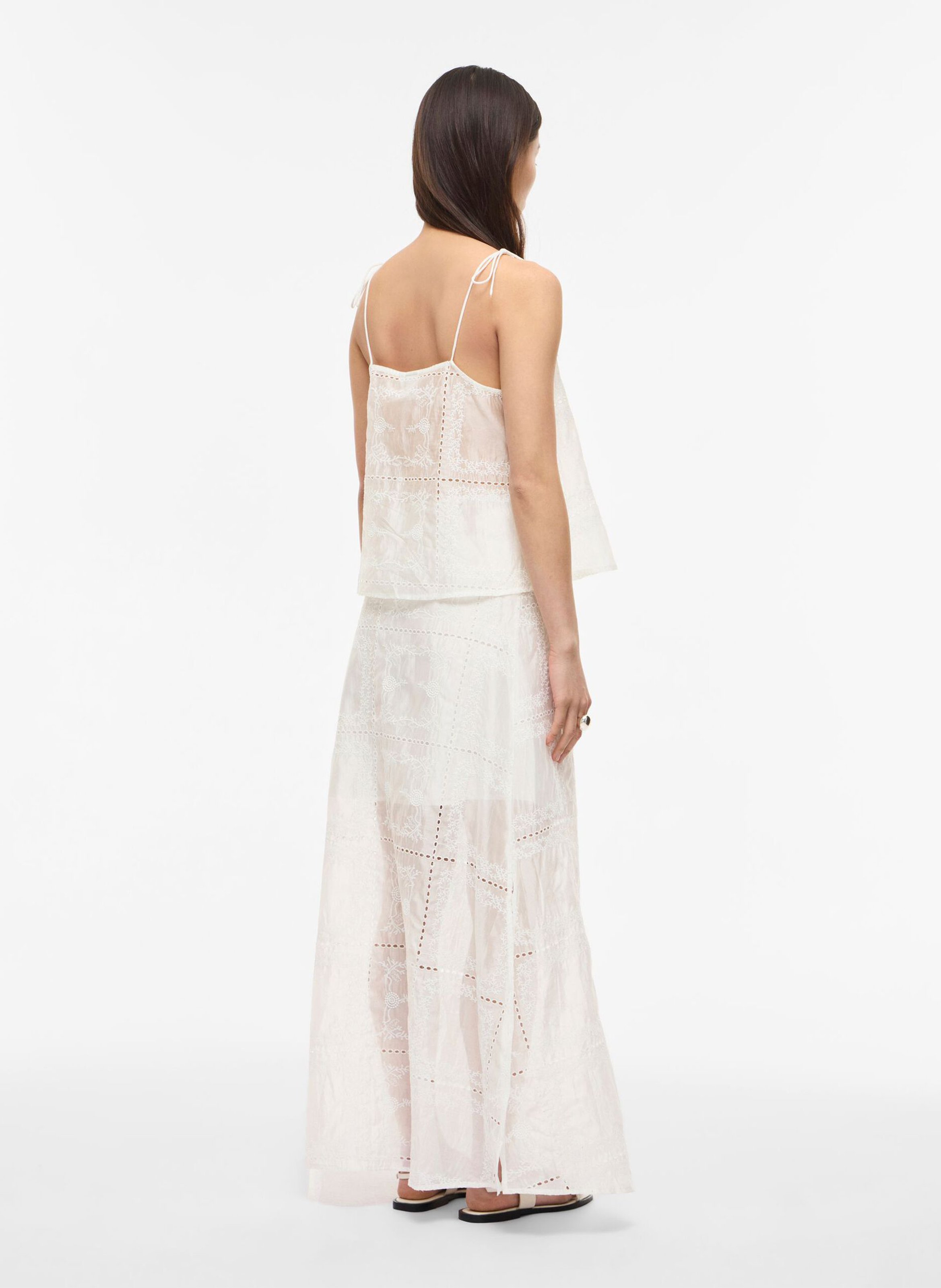 Langer, bestickter Rock  ROUGE EDIT Beige