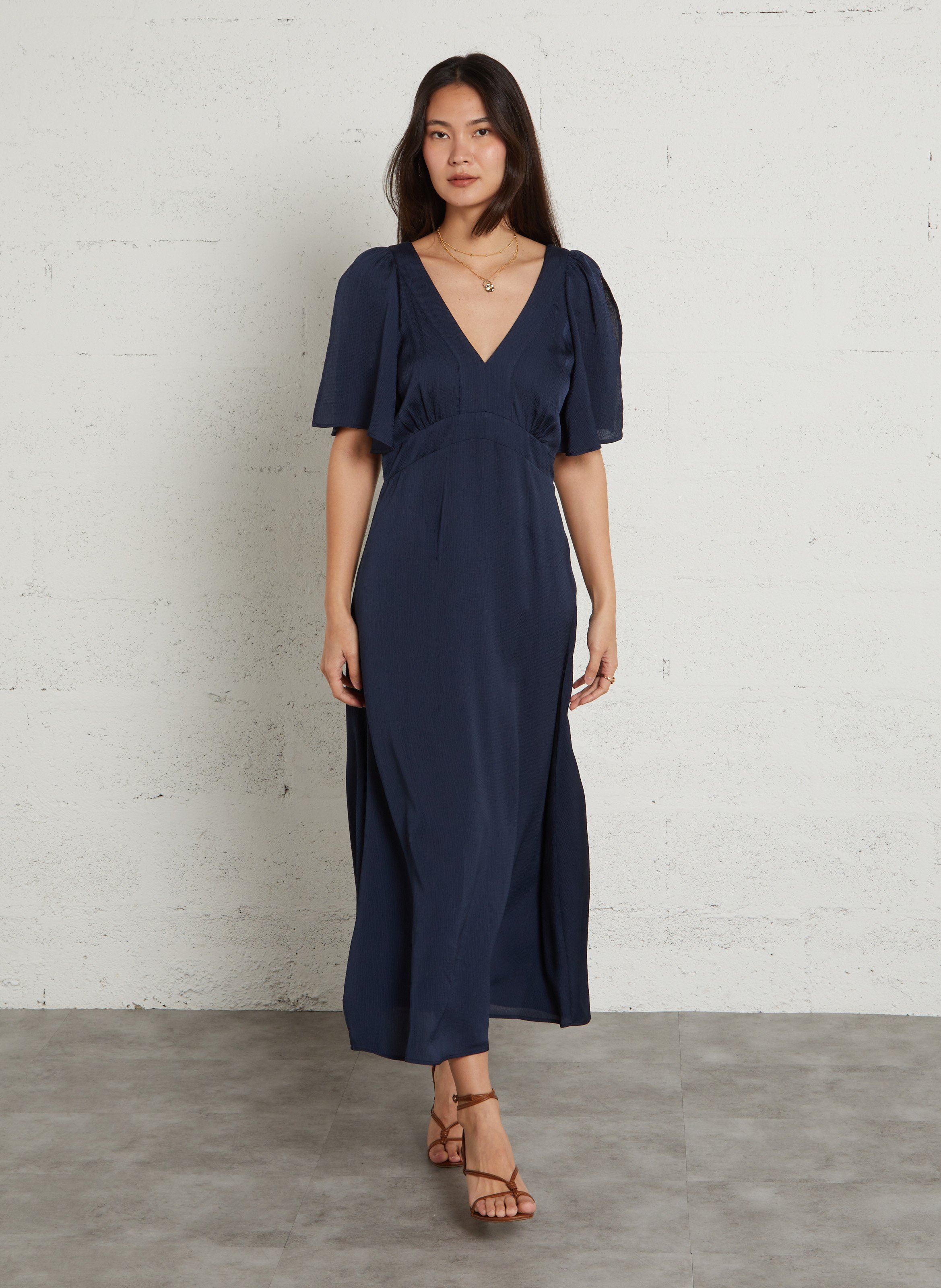 Robe longue évasée MAISON 123 Bleu