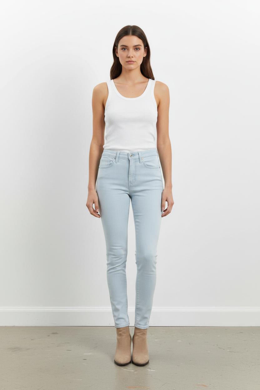 Cropped slim jeans with studs LEVI'S - Seconde main Blue