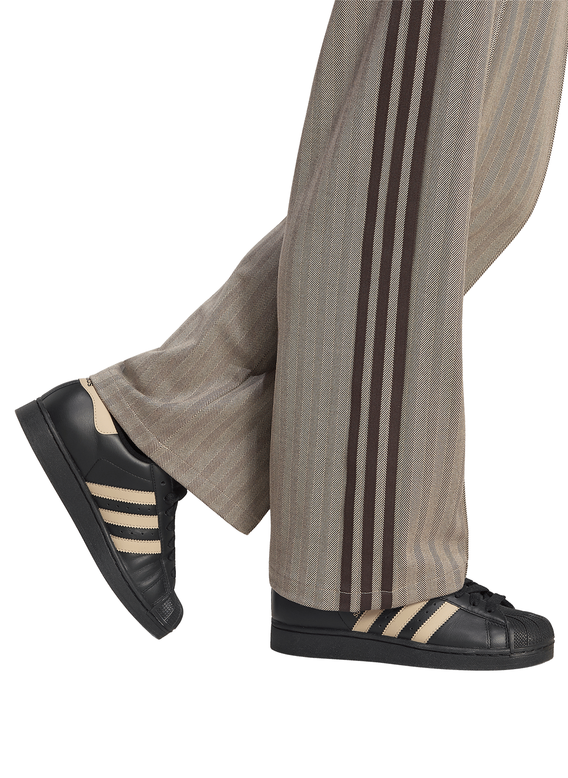Chevron Knit Sweatpants ADIDAS Brown