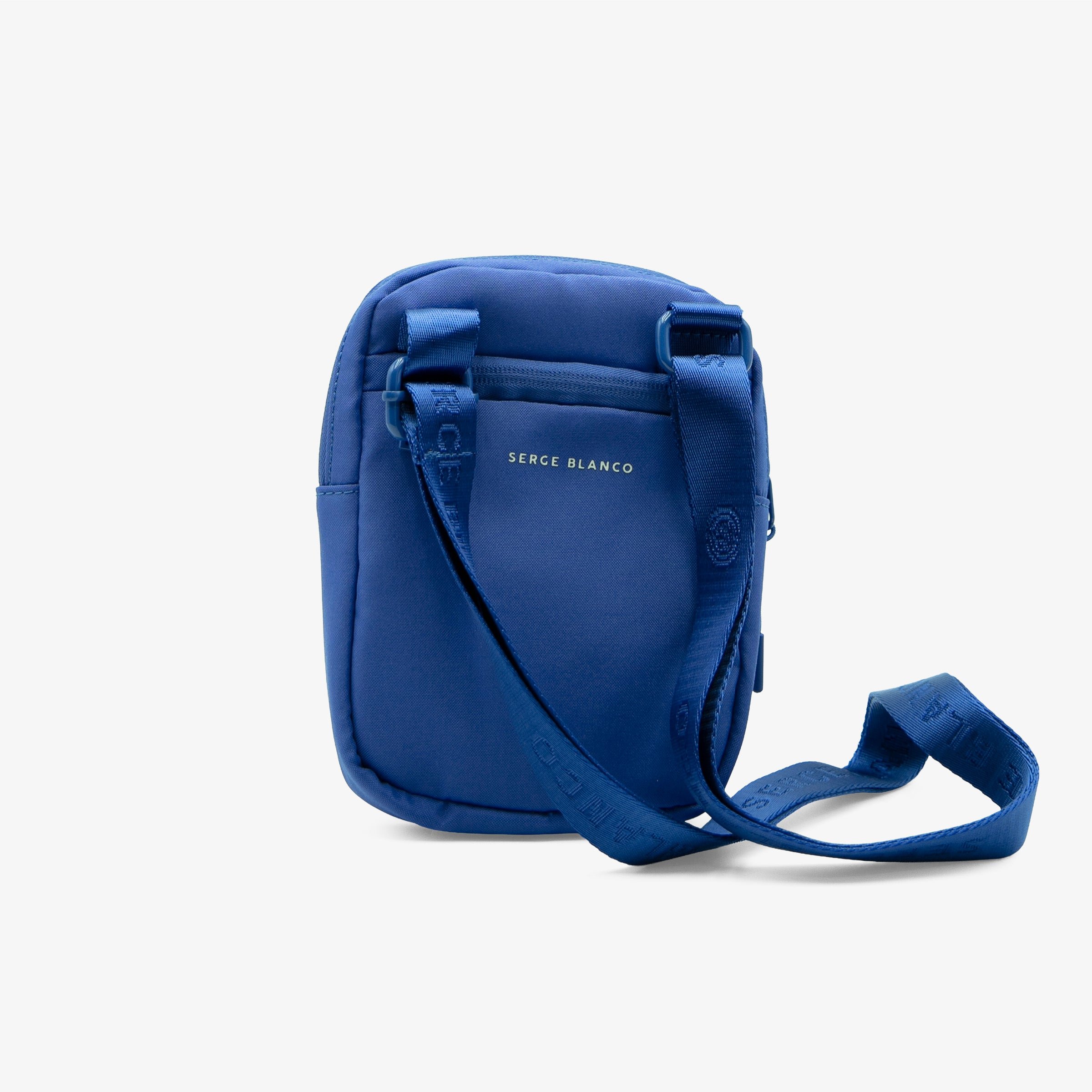 Grained leather-look crossbody bag SERGE BLANCO Blue