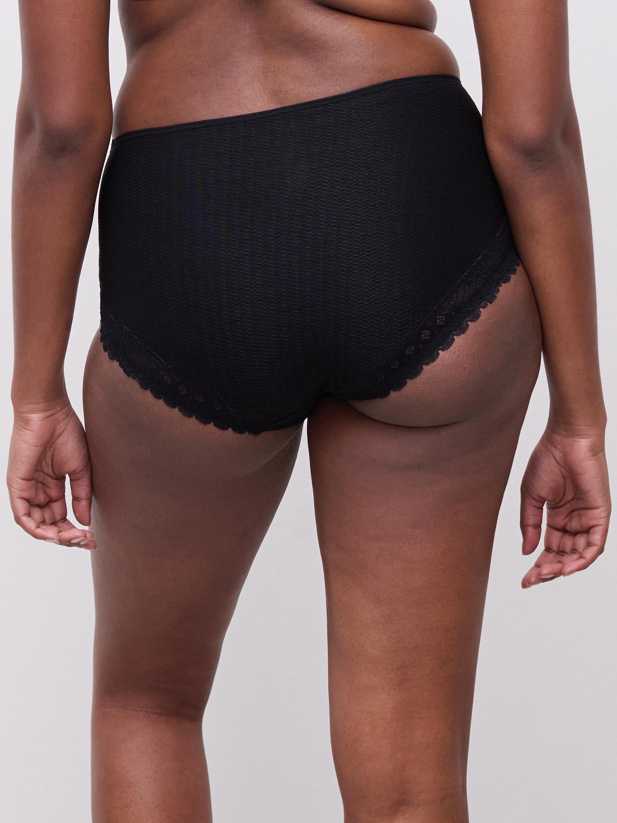 High-waisted lace panties | Black CHANTELLE Women