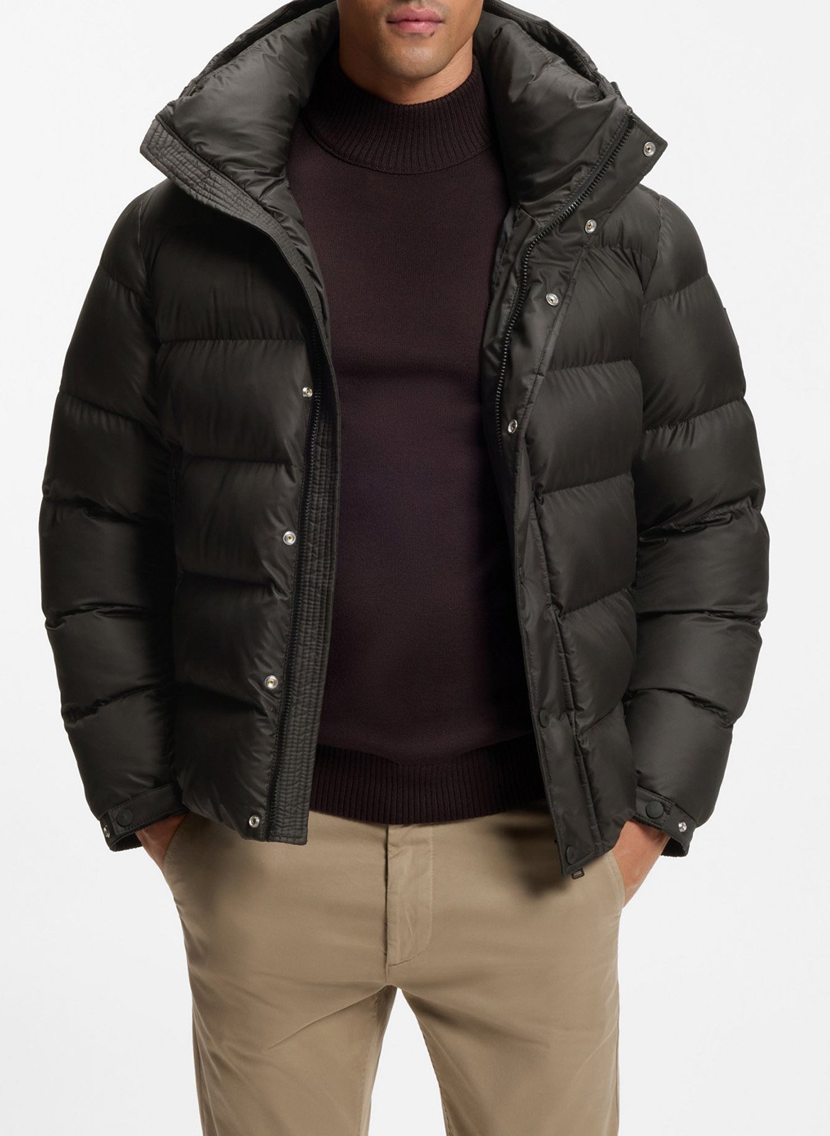 High-neck padded jacket BOSS