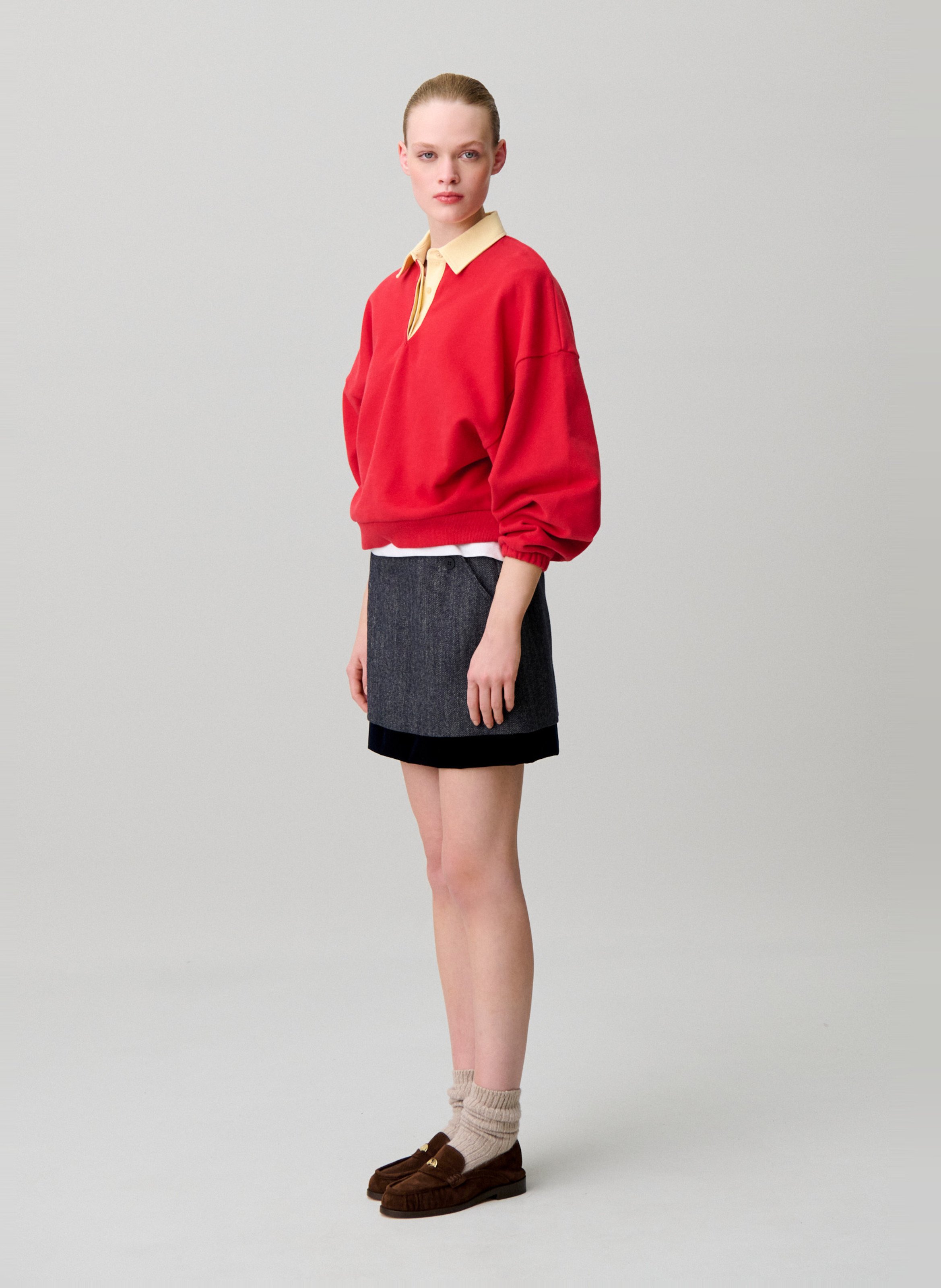Straight wool mix skirt CLAUDIE PIERLOT Multicolored