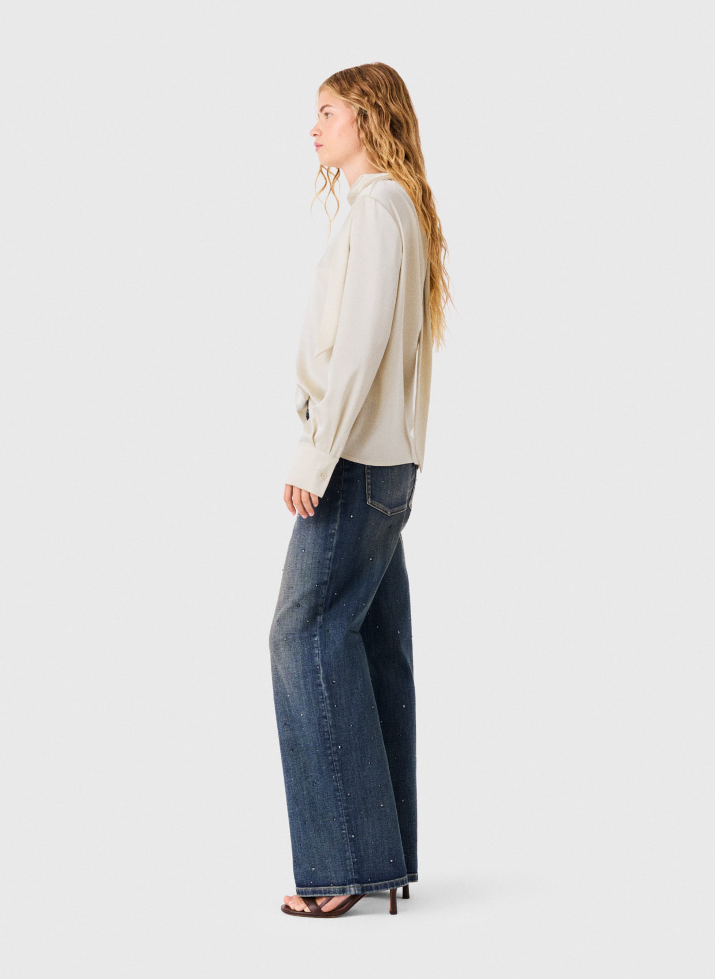 Rechte losvallende top MAJE Beige