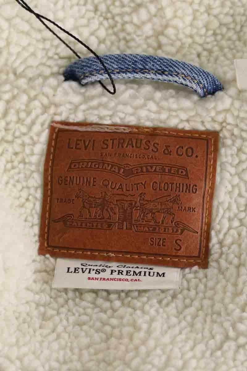 Regular-fit organic cotton jacket with sherpa collar LEVI'S - Seconde main Blue