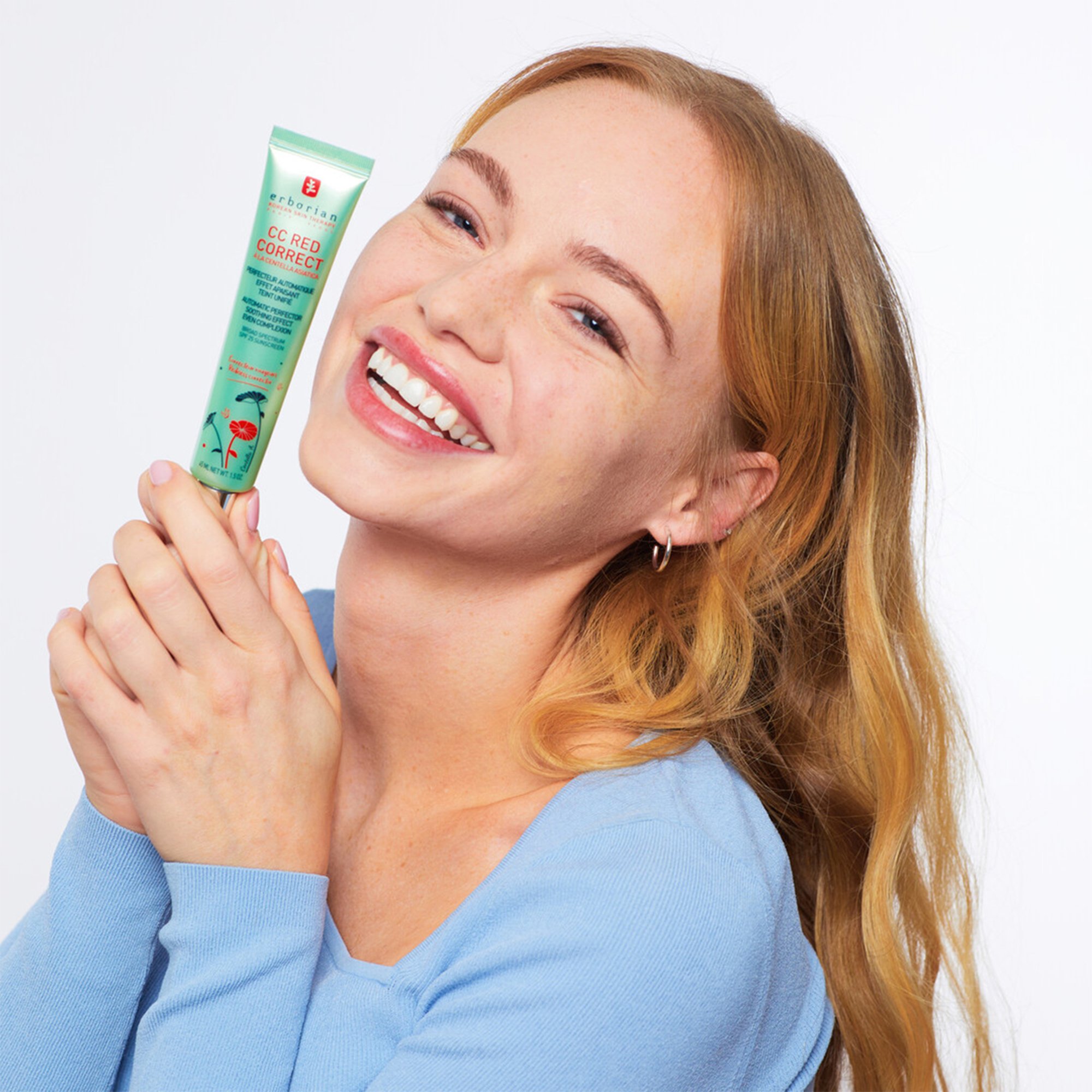 CC Red Correct à la Centella Asiatica - Effet Apaisant - Teint Unifié ERBORIAN No color