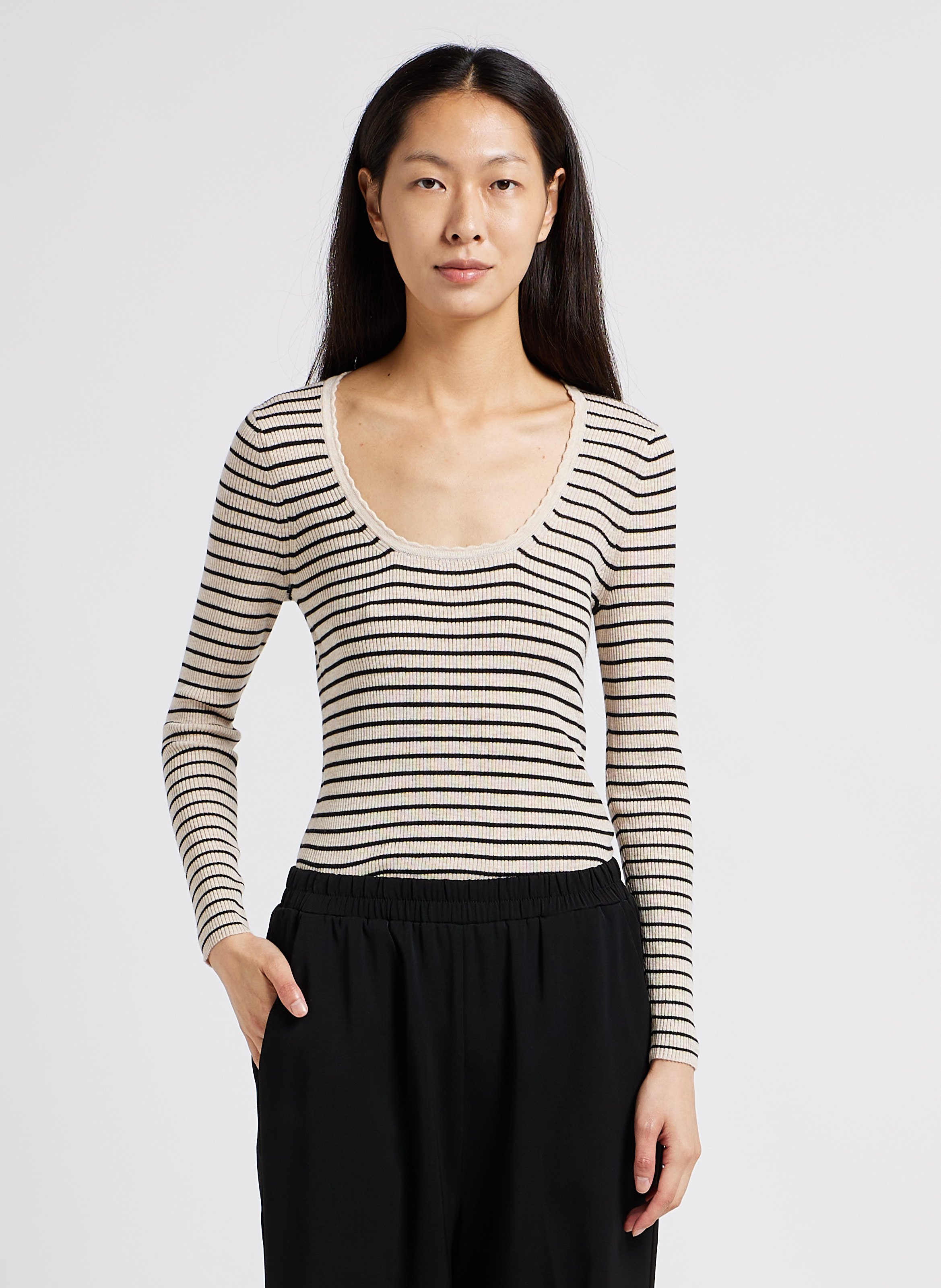 Pull col best sale carré femme