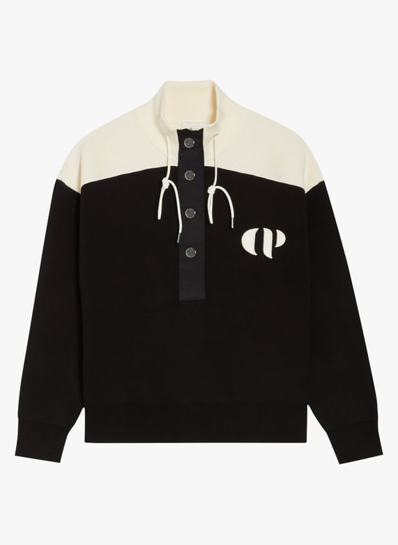 Sweat Col Montant Noir Claudie Pierlot Femme CFPPU00969 B001 NOIR Place des Tendances