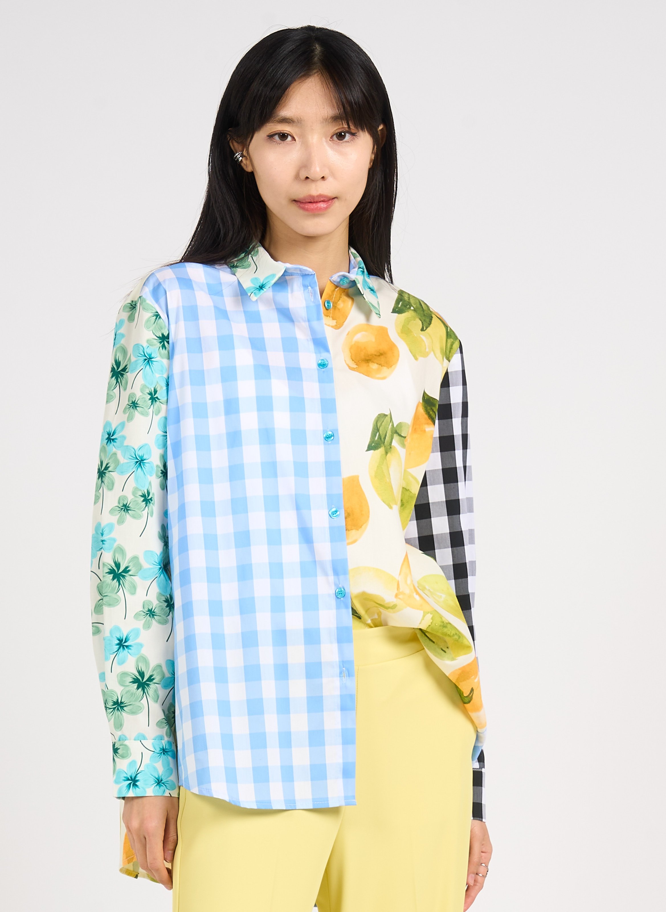 Straight classic collar cotton shirt IMPERIAL Multicolored