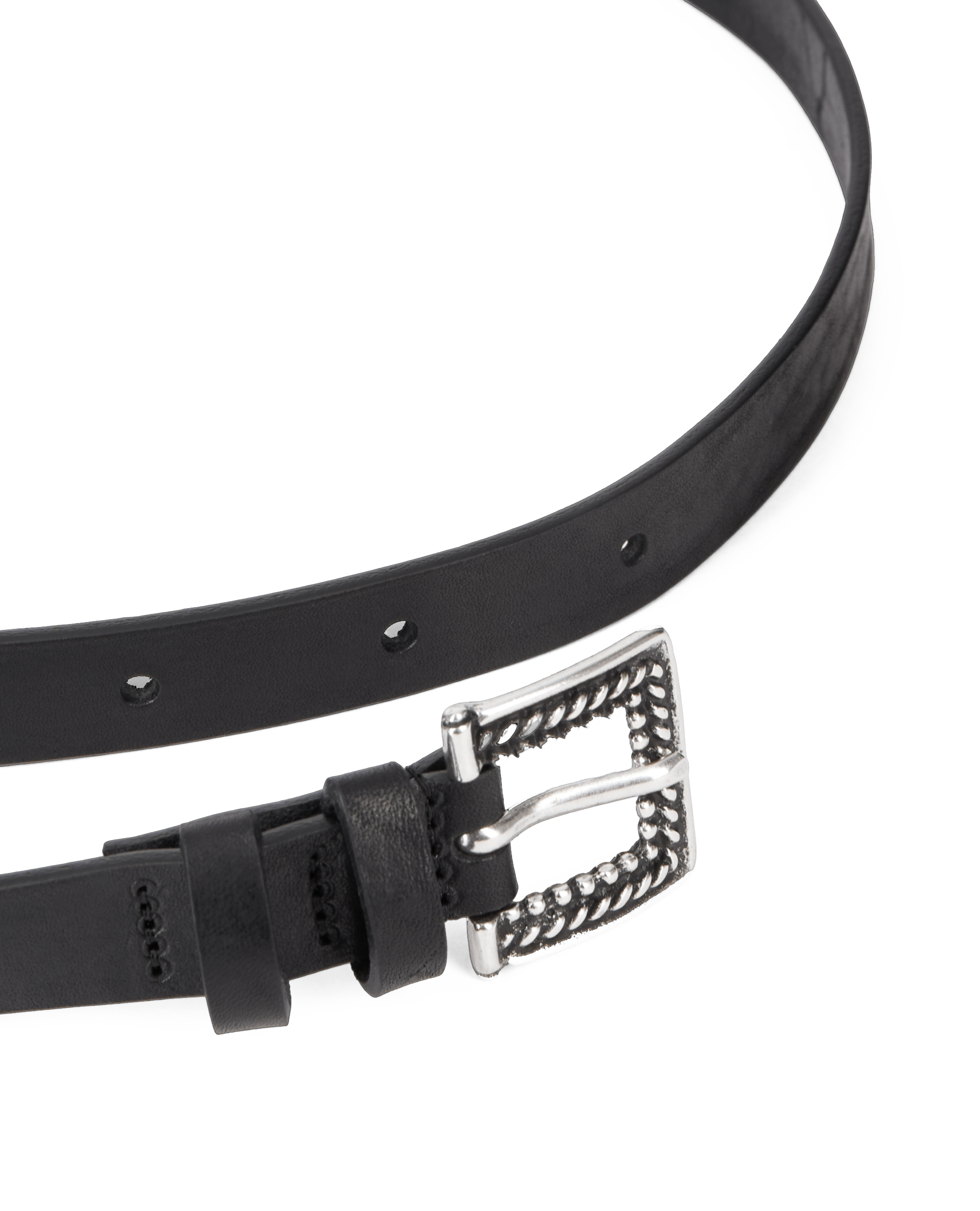 Cracked-effect belt THE KOOPLES Black