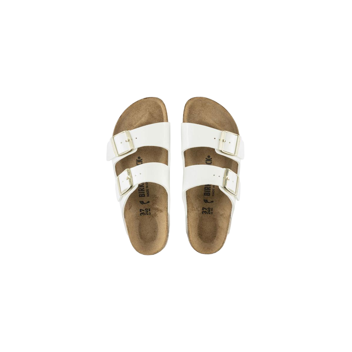 Faux leather sandals BIRKENSTOCK White