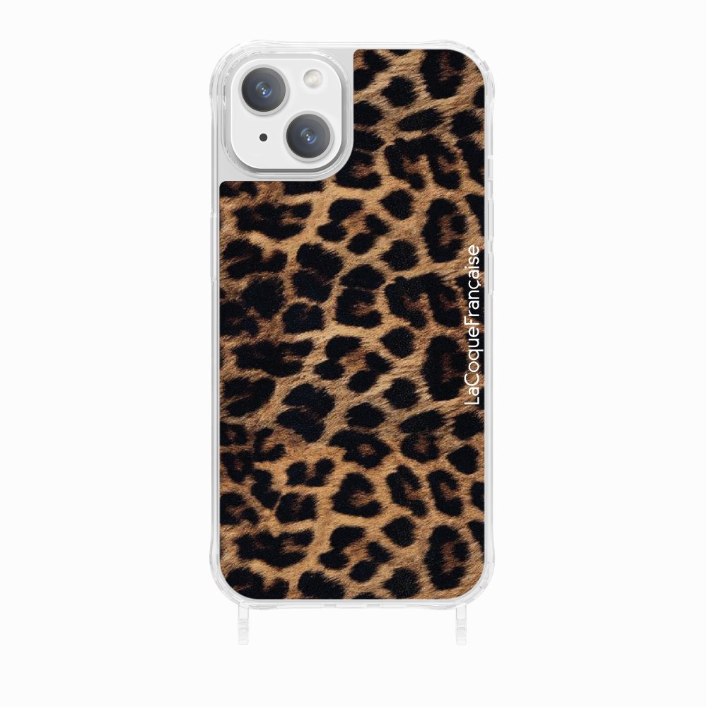 Leopard phone case with rings for iPhone 13 LA COQUE FRANCAISE Brown