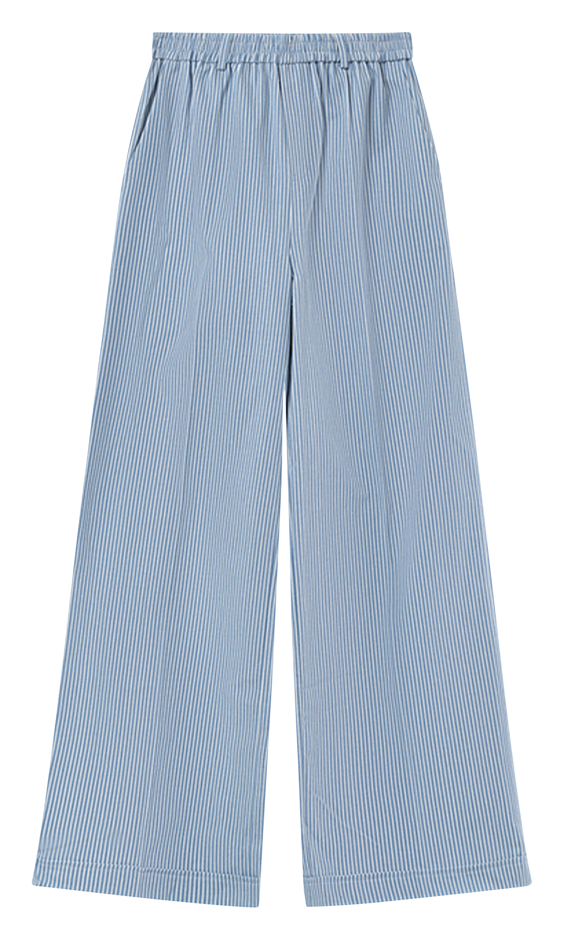Pantalon droit rayé GRACE ET MILA Blue
