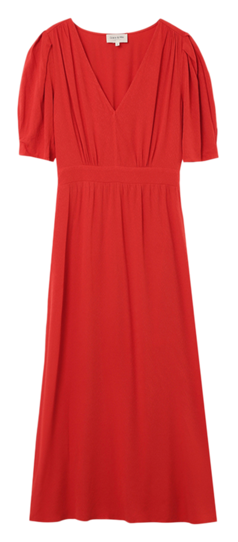 Long V-neck dress GRACE ET MILA Brown