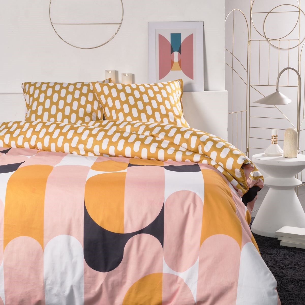 Parure de lit en coton TODAY LINGE DE MAISON Jaune