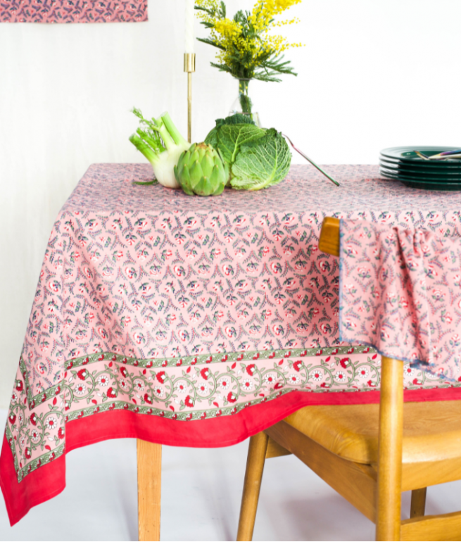 Tablecloth BINDI ATELIER Pink