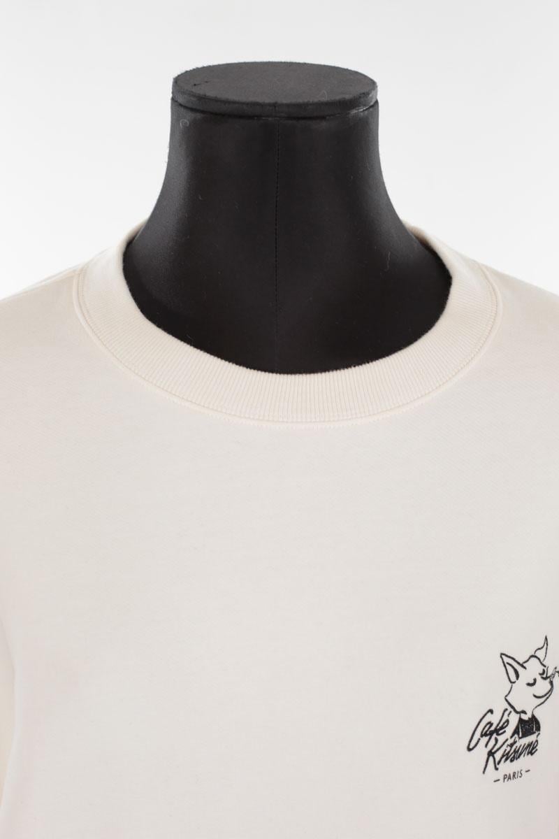 Pull en coton MAISON KITSUNÉ - Seconde main Blanc