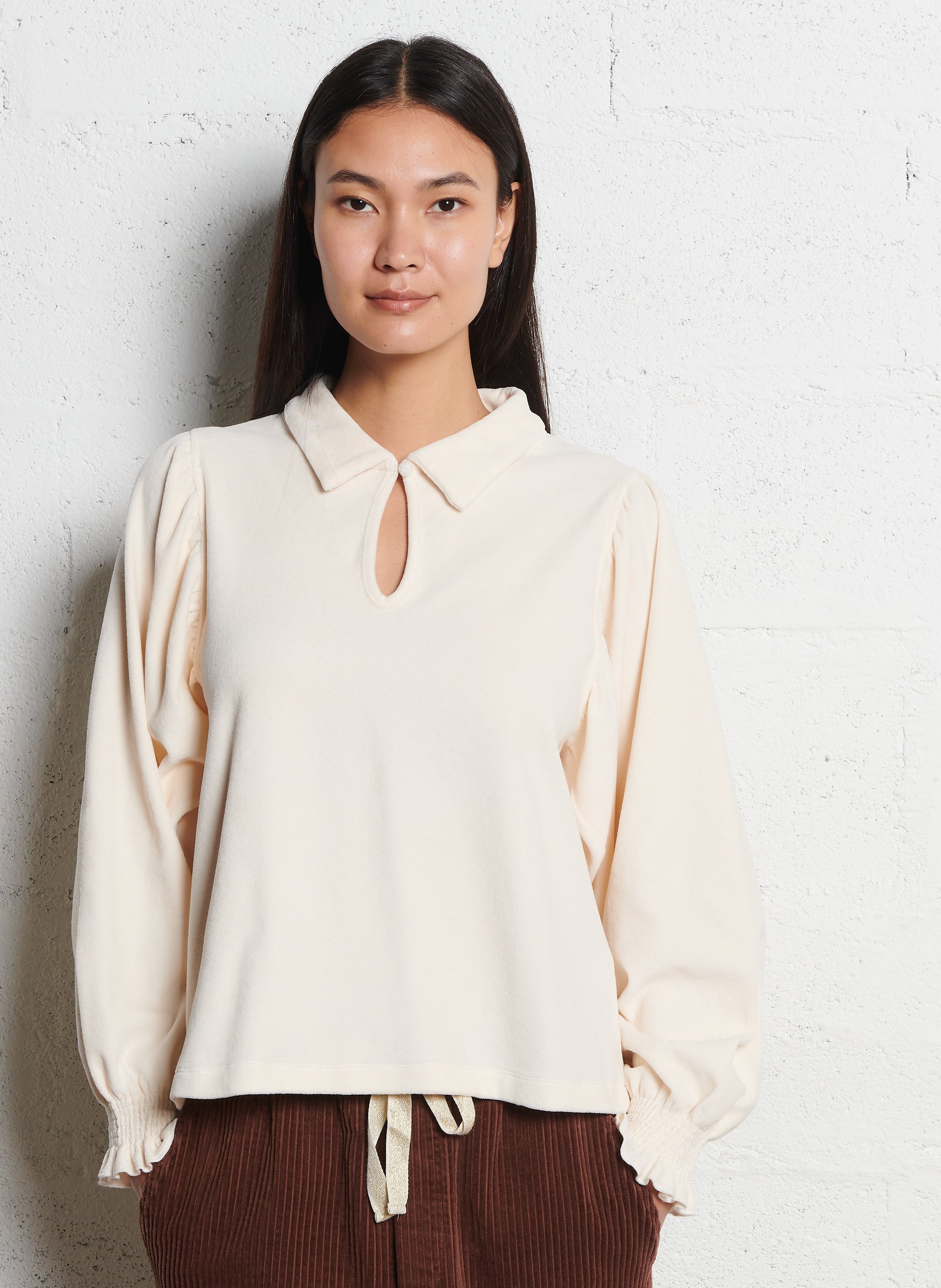 Klassischer Rundhals-Sweatshirt aus Bio-Baumwolle EMILE ET IDA Beige