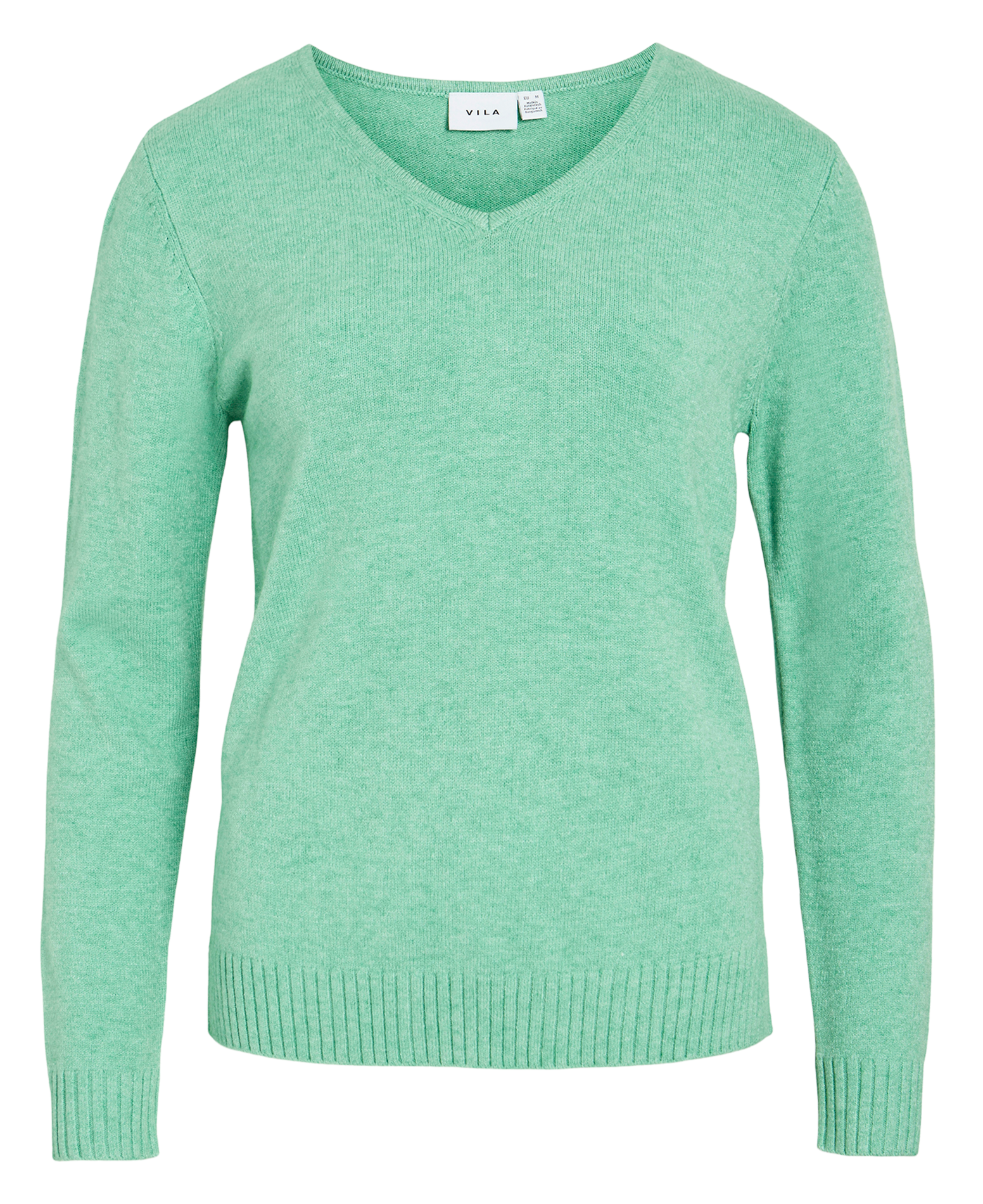 Gerade geschnittener Strickpullover Grun