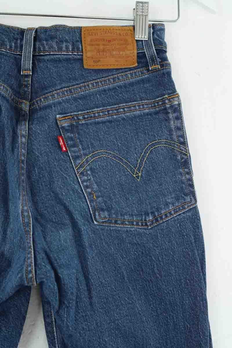 Cotton skinny jeans LEVI'S - Seconde main Blue