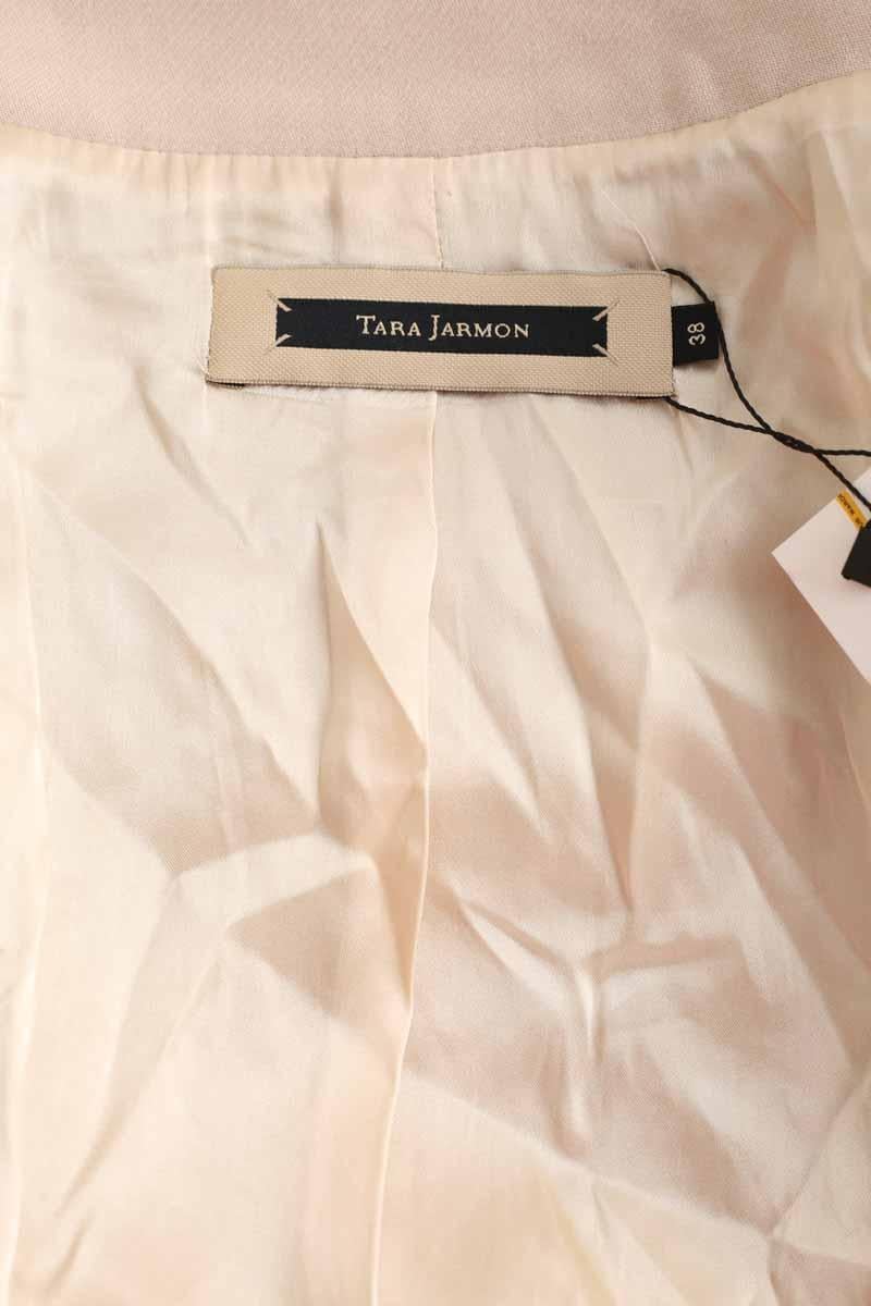 Voile and crochet dress TARA JARMON - Seconde Main Beige