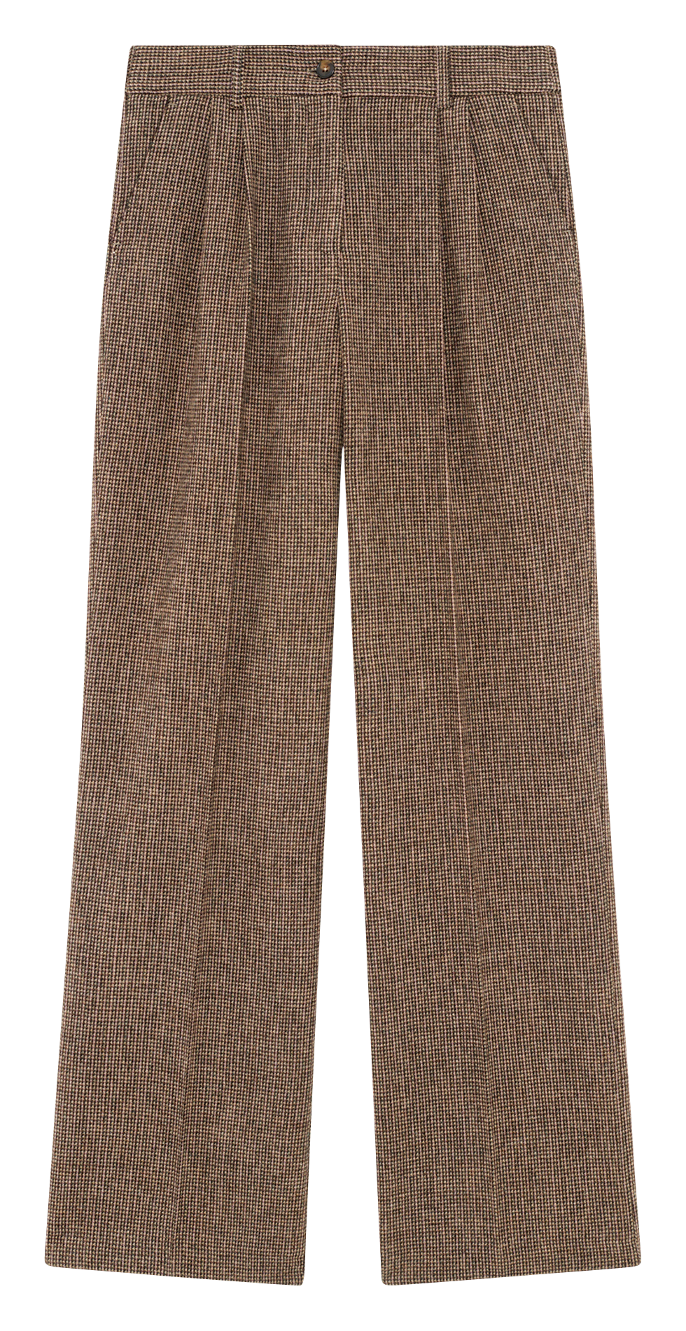 Wide woollen trousers PABLO Green