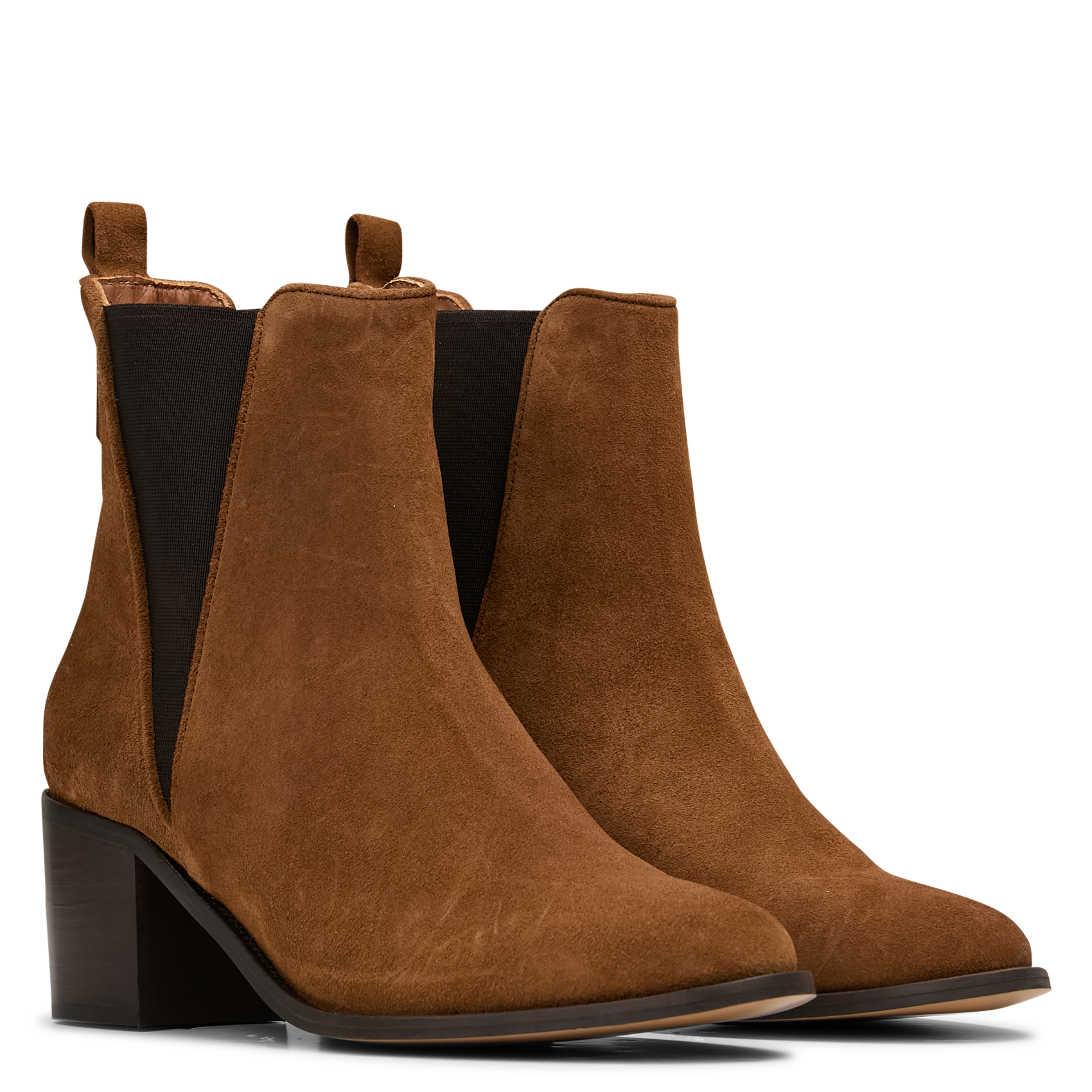 Effen leren enkellaarzen met textuur MAISON TOUFET Beige