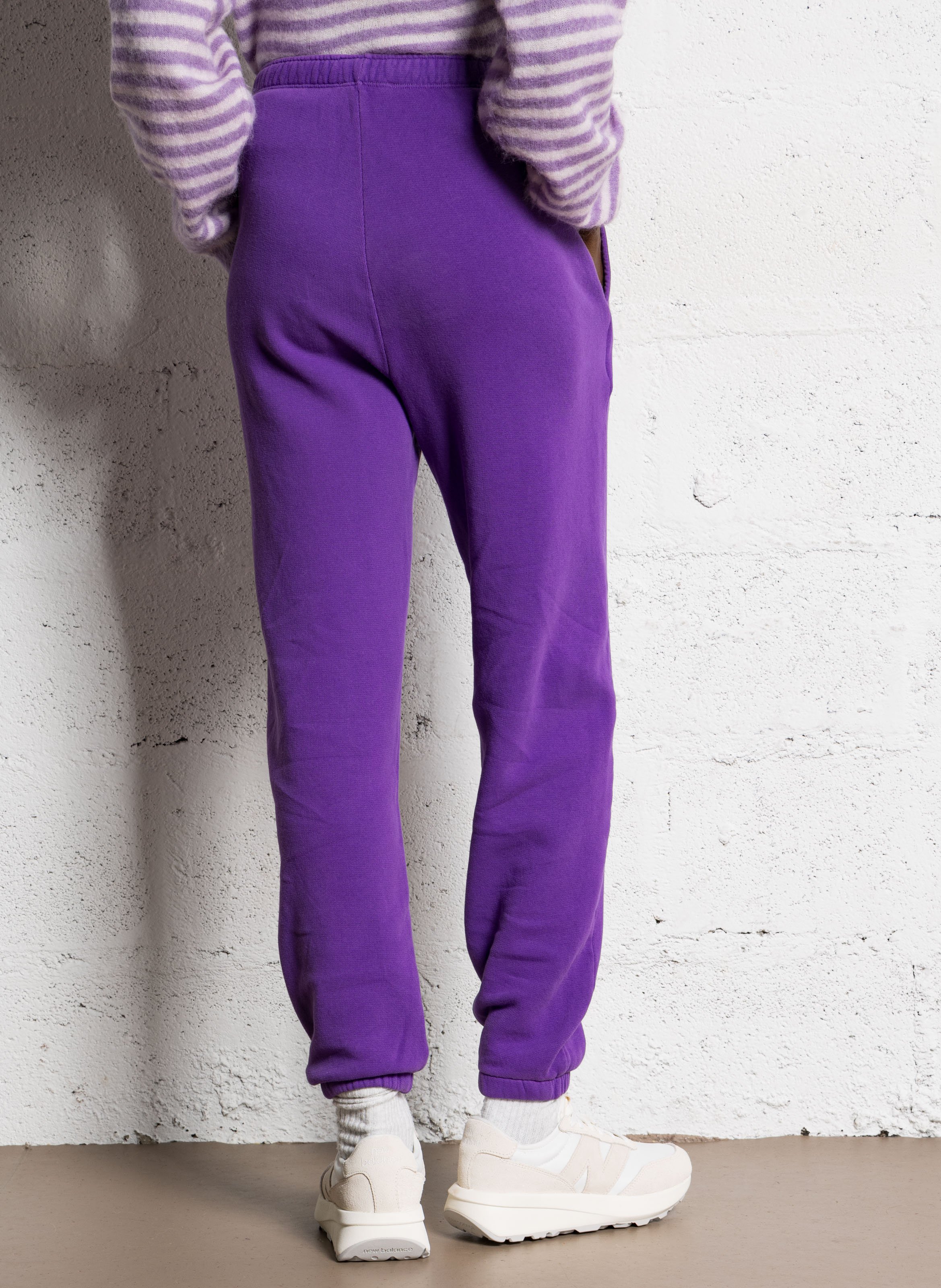 Jogging taille haute en coton mélangé AMERICAN VINTAGE Violet