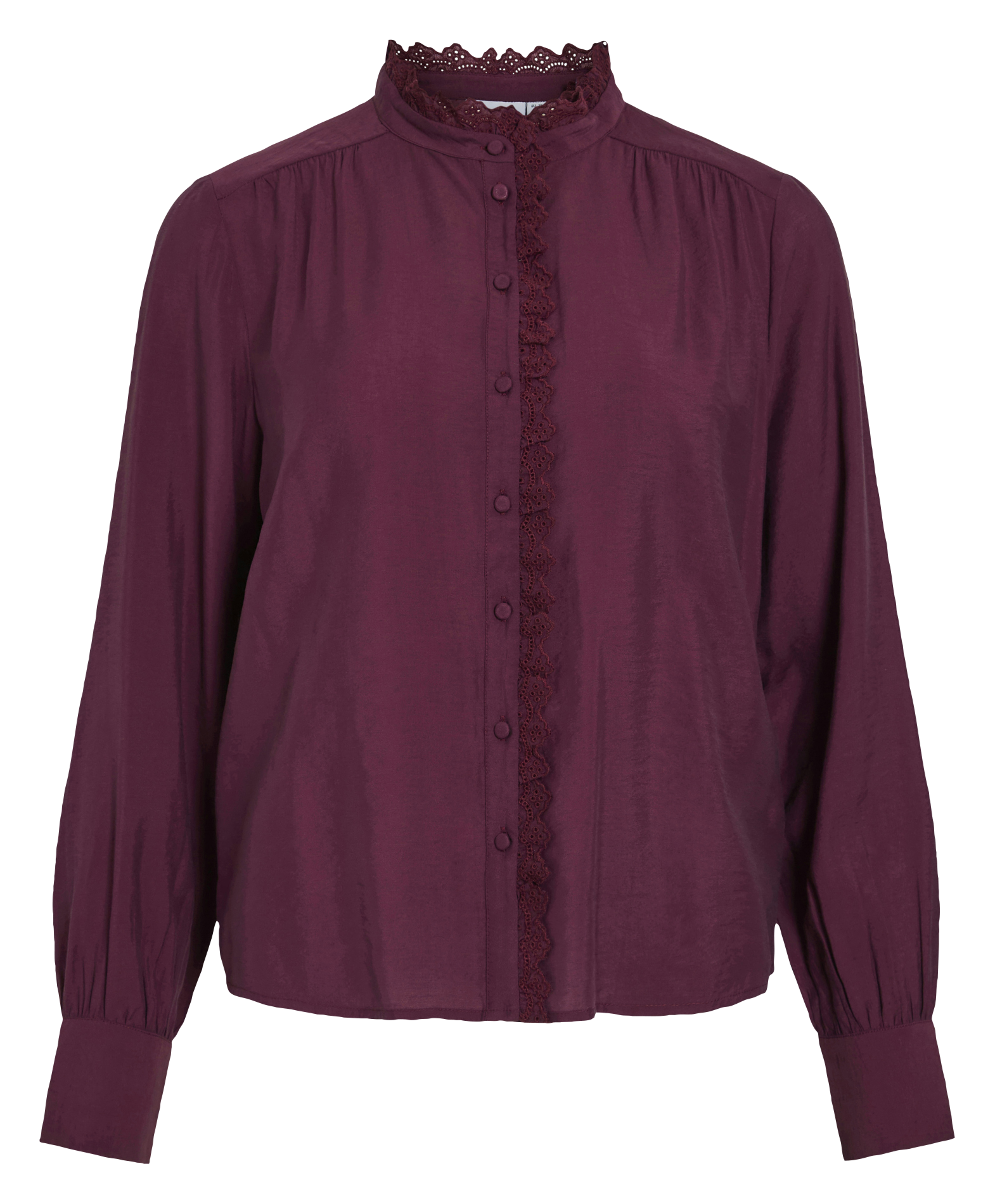 Chemise col montant  VILA Prune