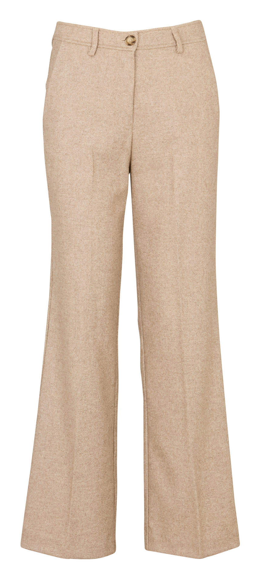 Pantalon droit en laine mélangée MOMONI Beige