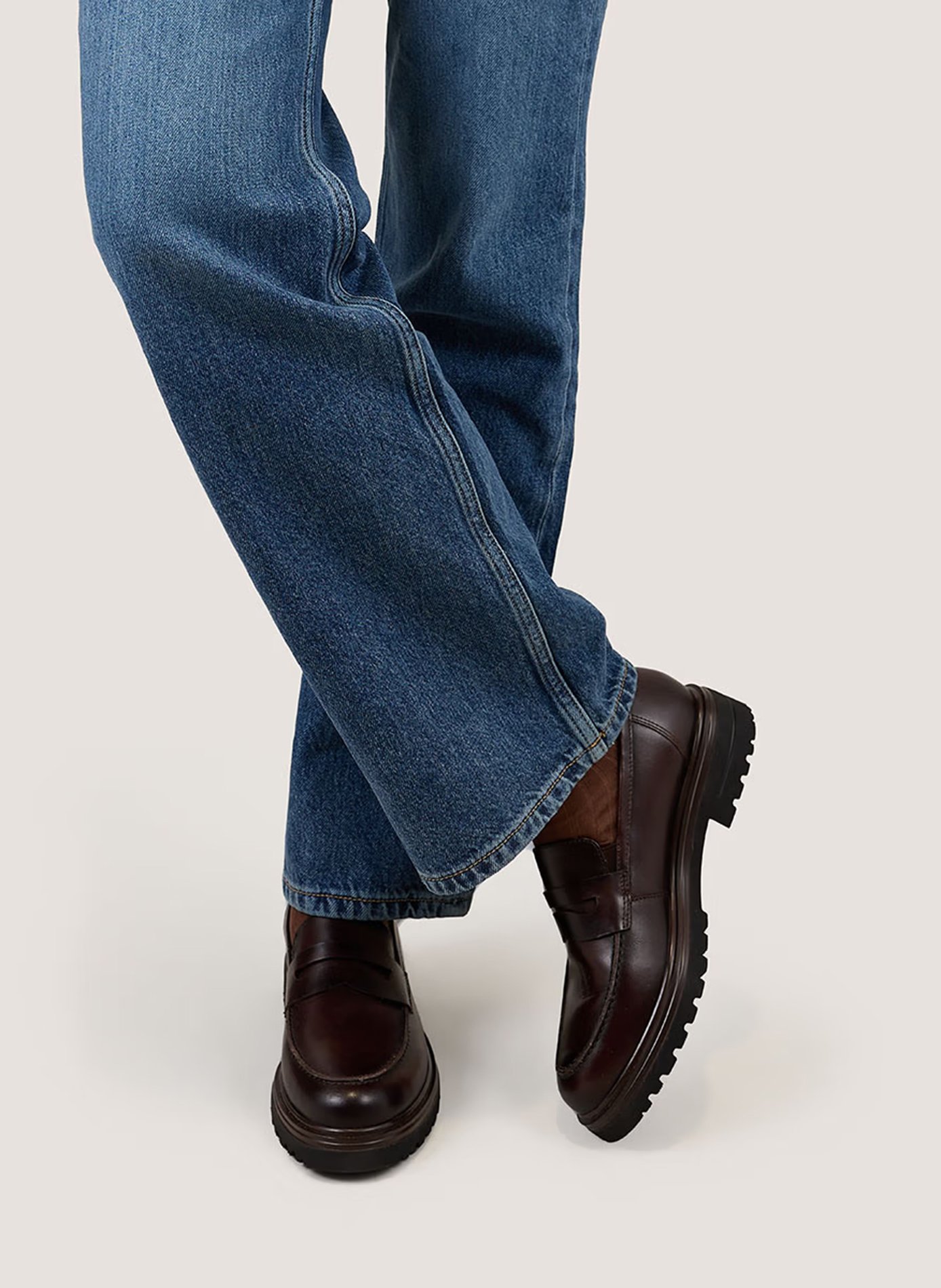 Mocassins en cuir JONAK Rouge