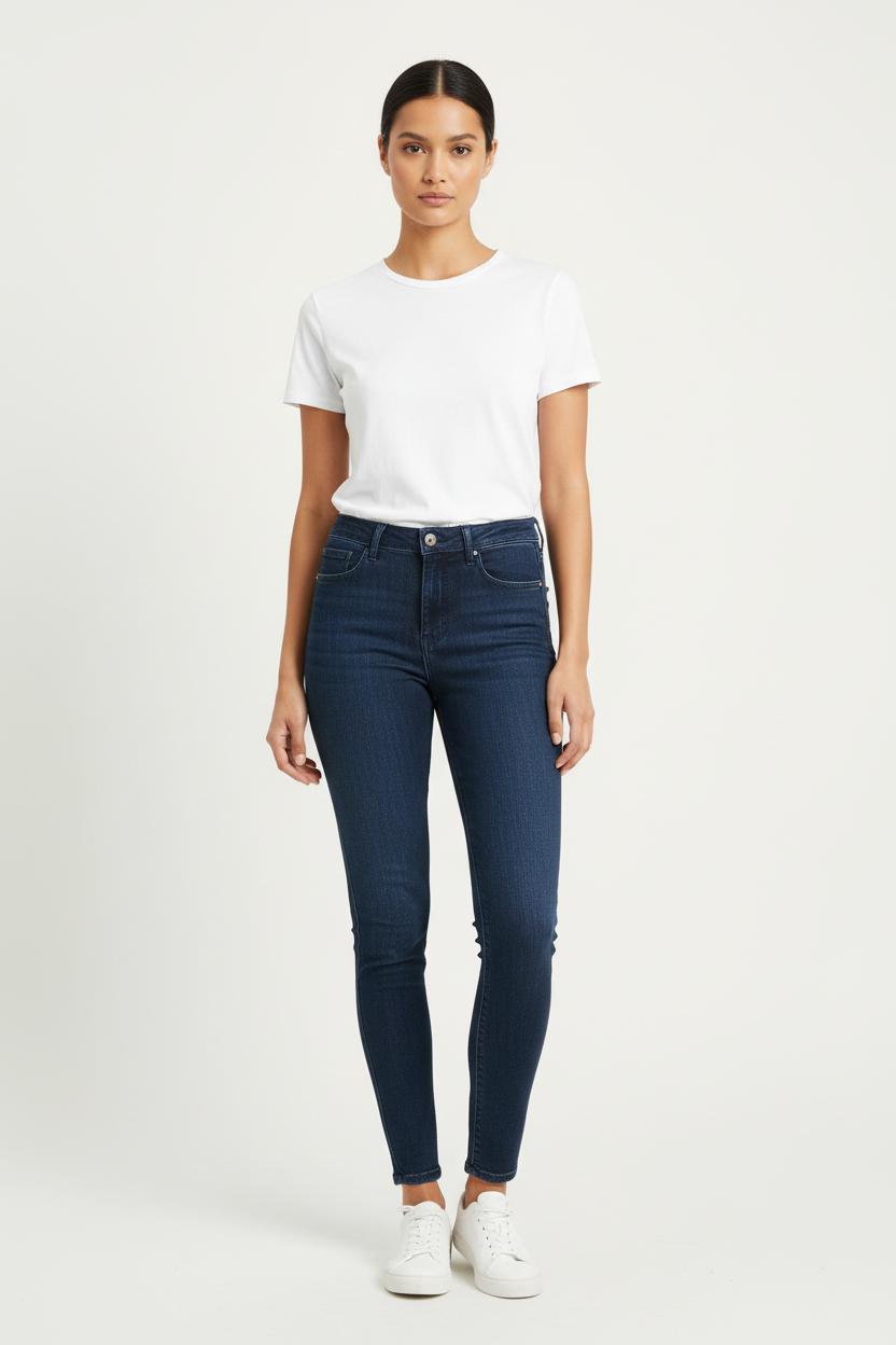 Cropped slim jeans with studs SEZANE - Seconde main Blue