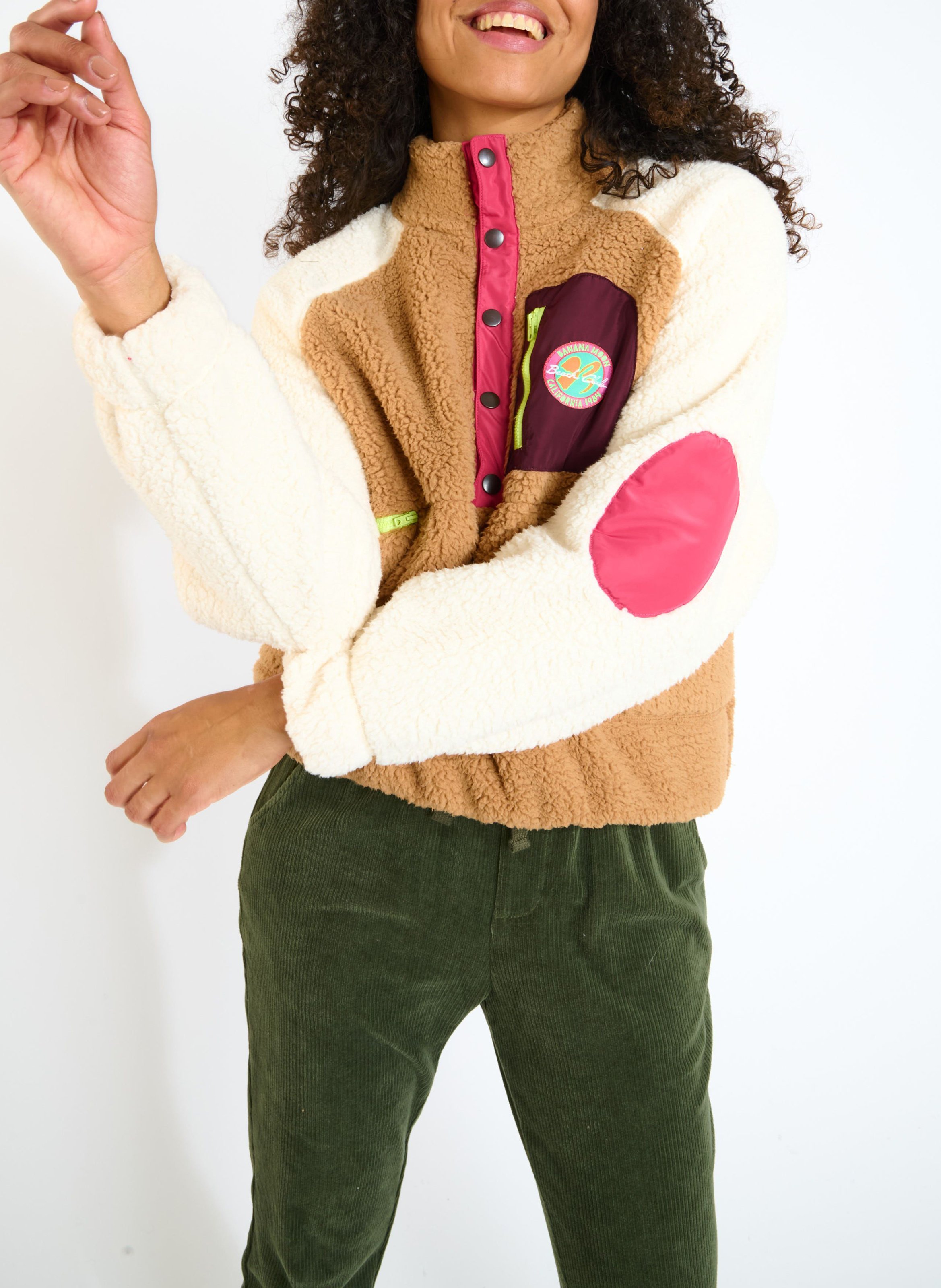 Polaire col montant BANANA MOON Marron