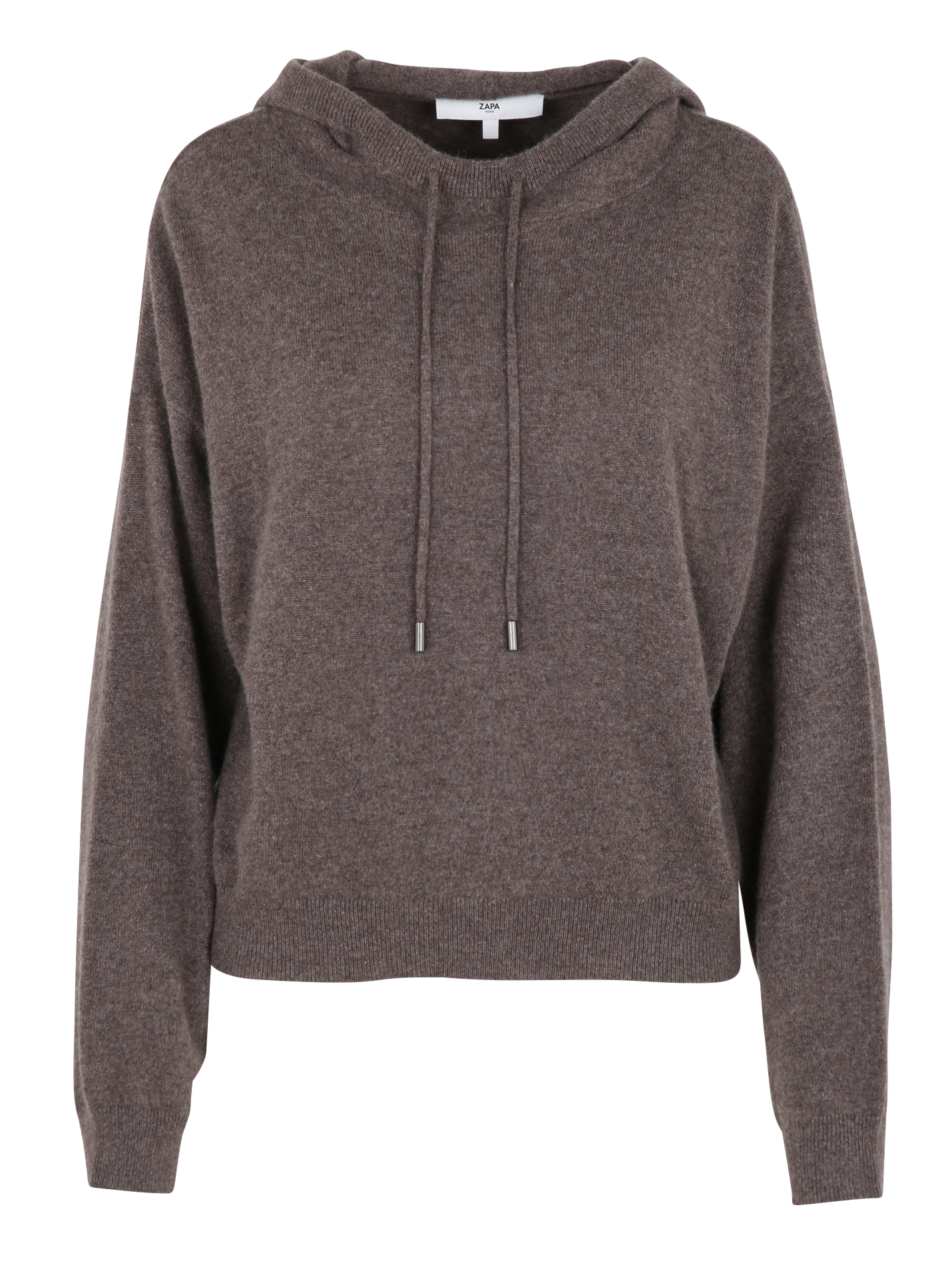 Pull à capuche en cachemire ZAPA Marron
