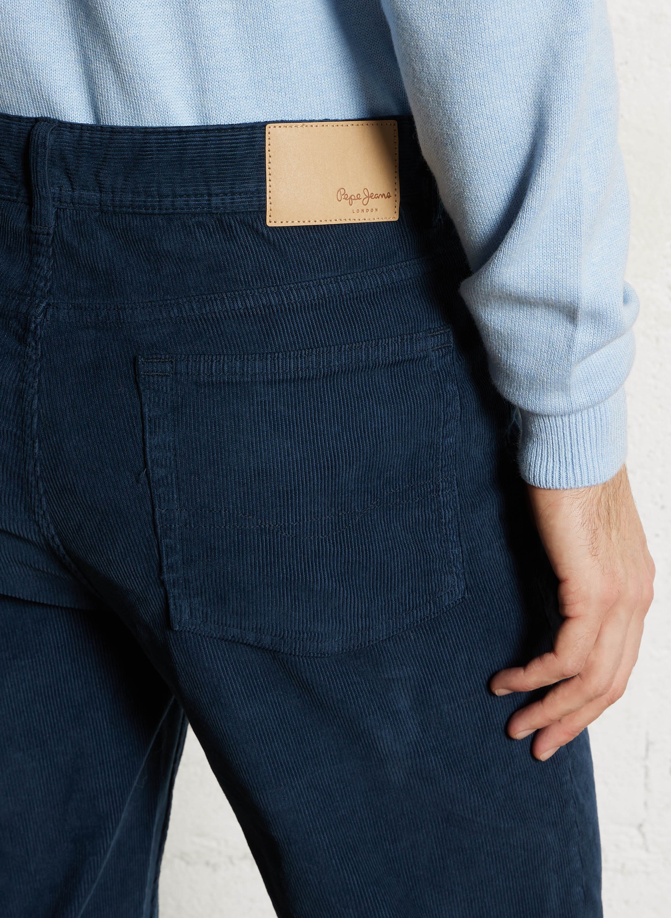 Corduroy carrot pants PEPE JEANS Blue