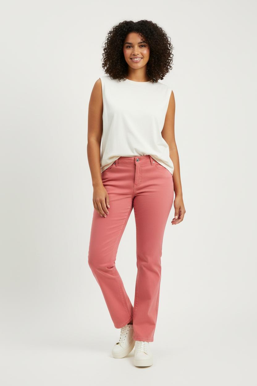 Cropped slim jeans with studs LEVI'S - Seconde main Orange