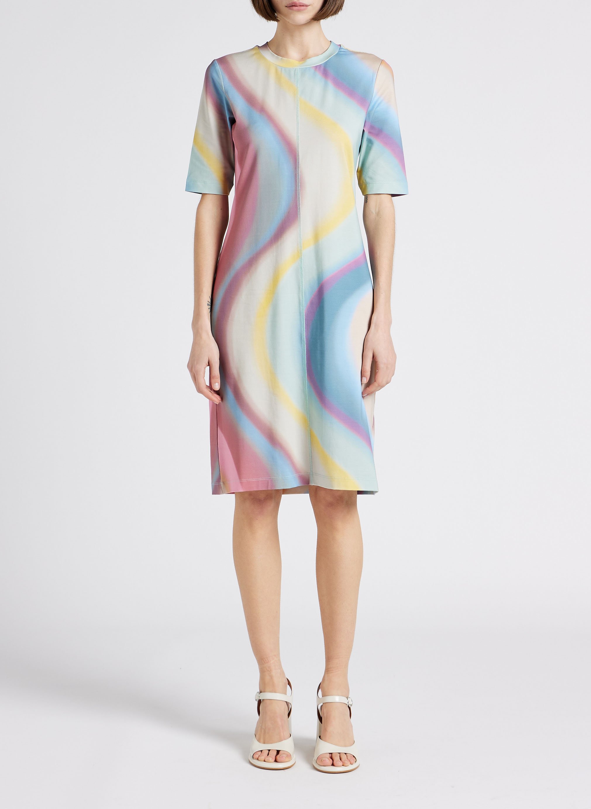 Robe tee-shirt col rond droite PAUL SMITH Multicolore