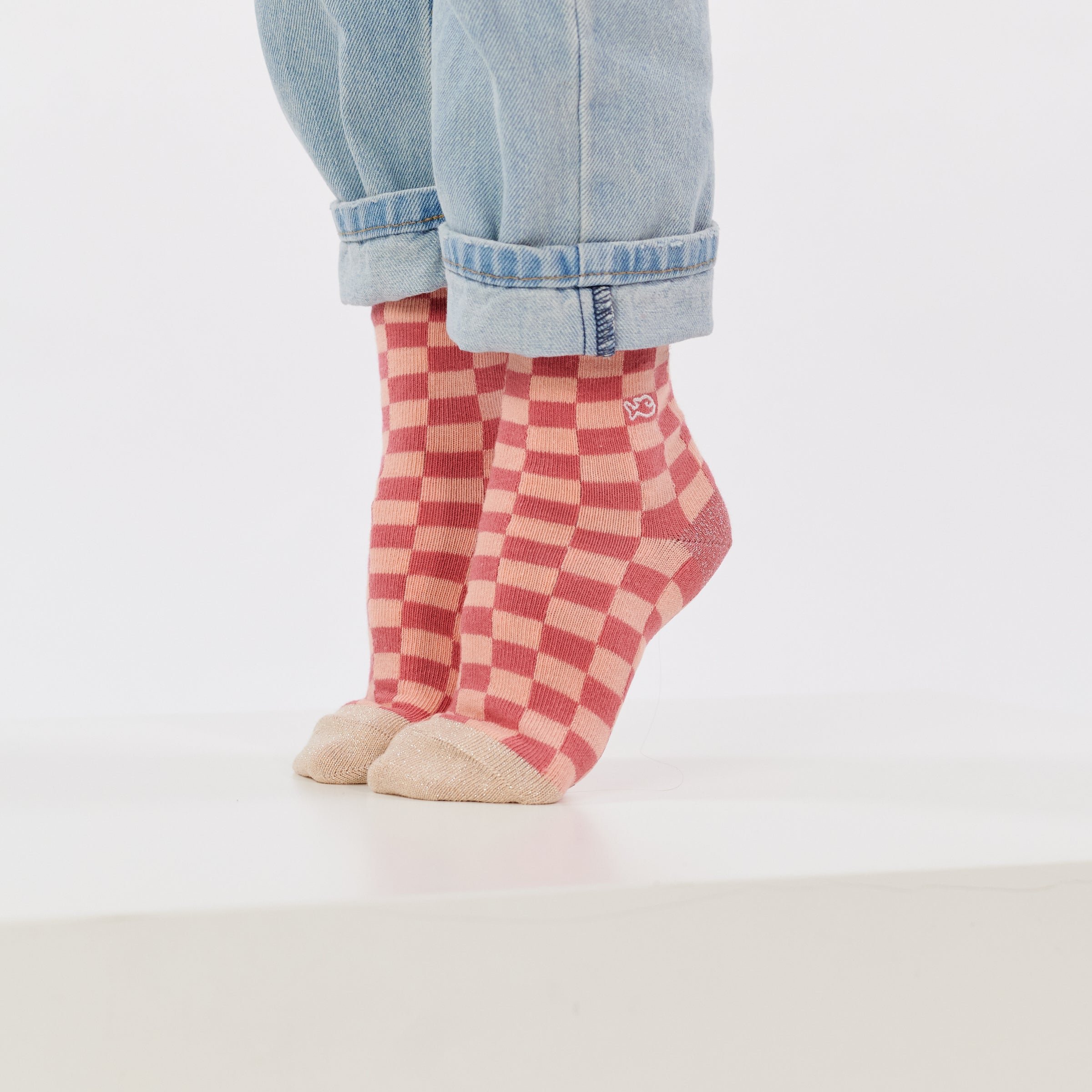 Checked socks BILLYBELT Pink