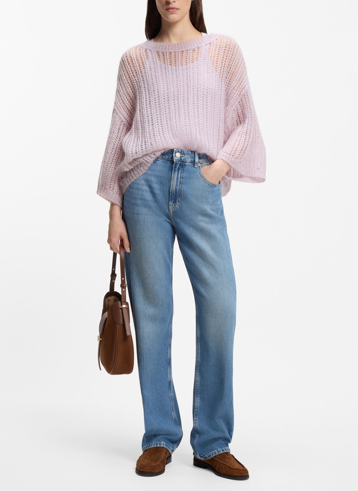 Fitted ribbed tank top BOSS Purple