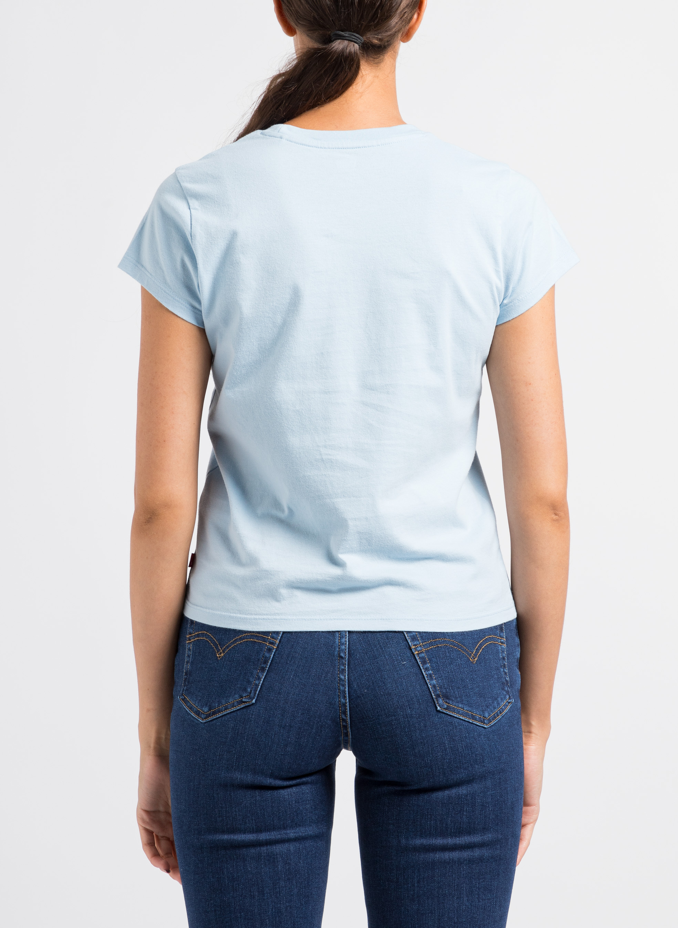 Rundhals-T-Shirt aus Baumwolle mit Print LEVI'S Blau