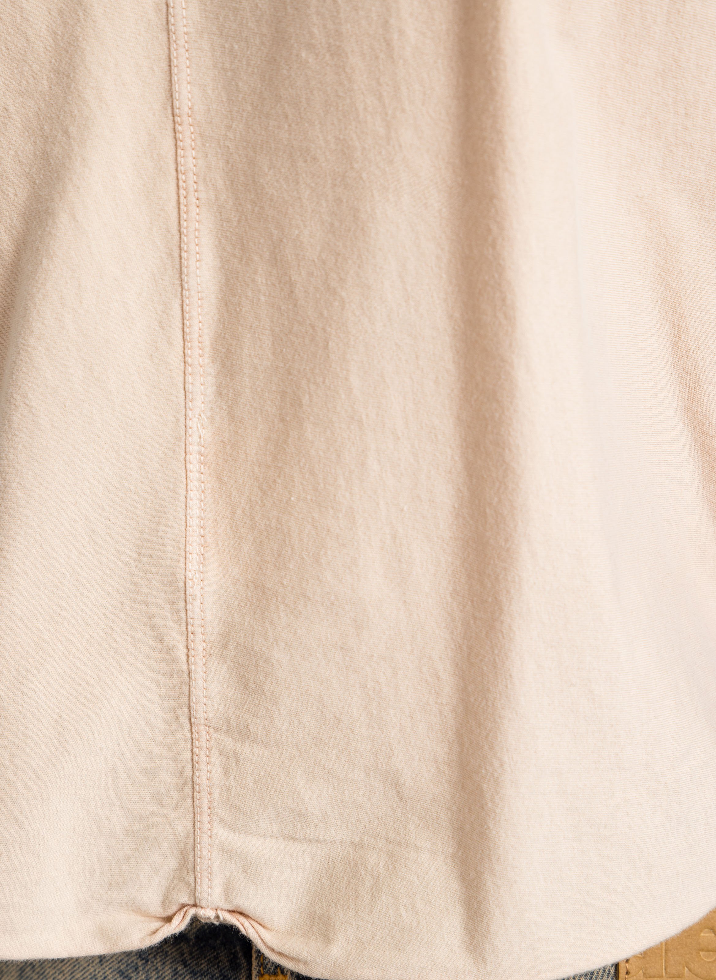 Short oversized plain cotton T-shirt BELLEROSE Beige