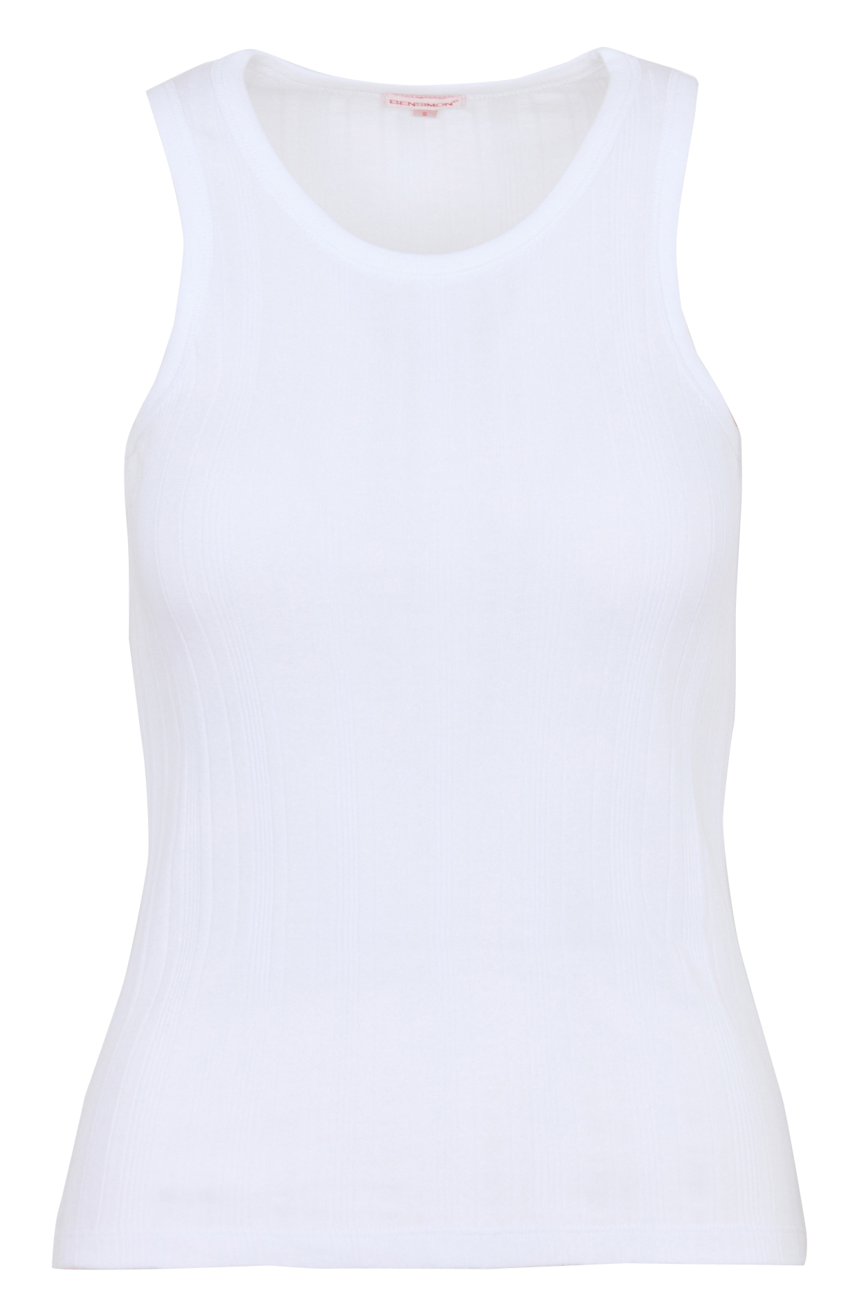 Straight cotton round-neck tank top BENSIMON
