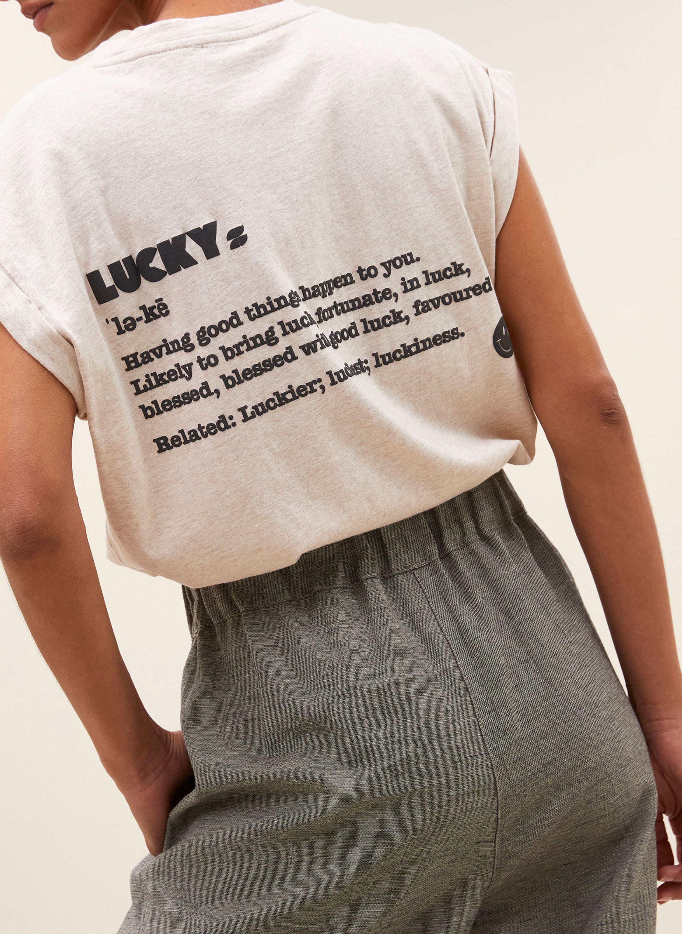 T-shirt van biokatoen met ronde hals BY BAR Roze