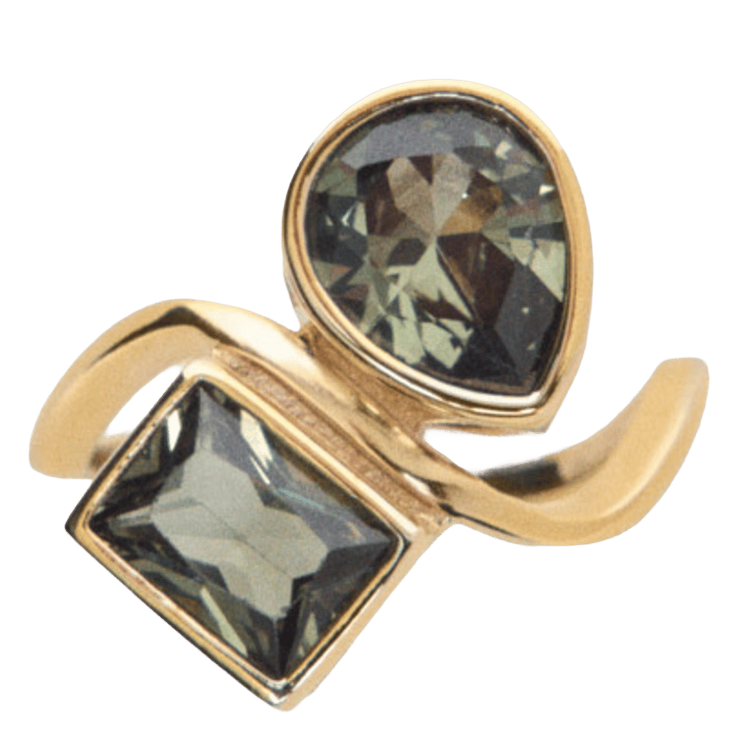 Brass ring MAJE Golden