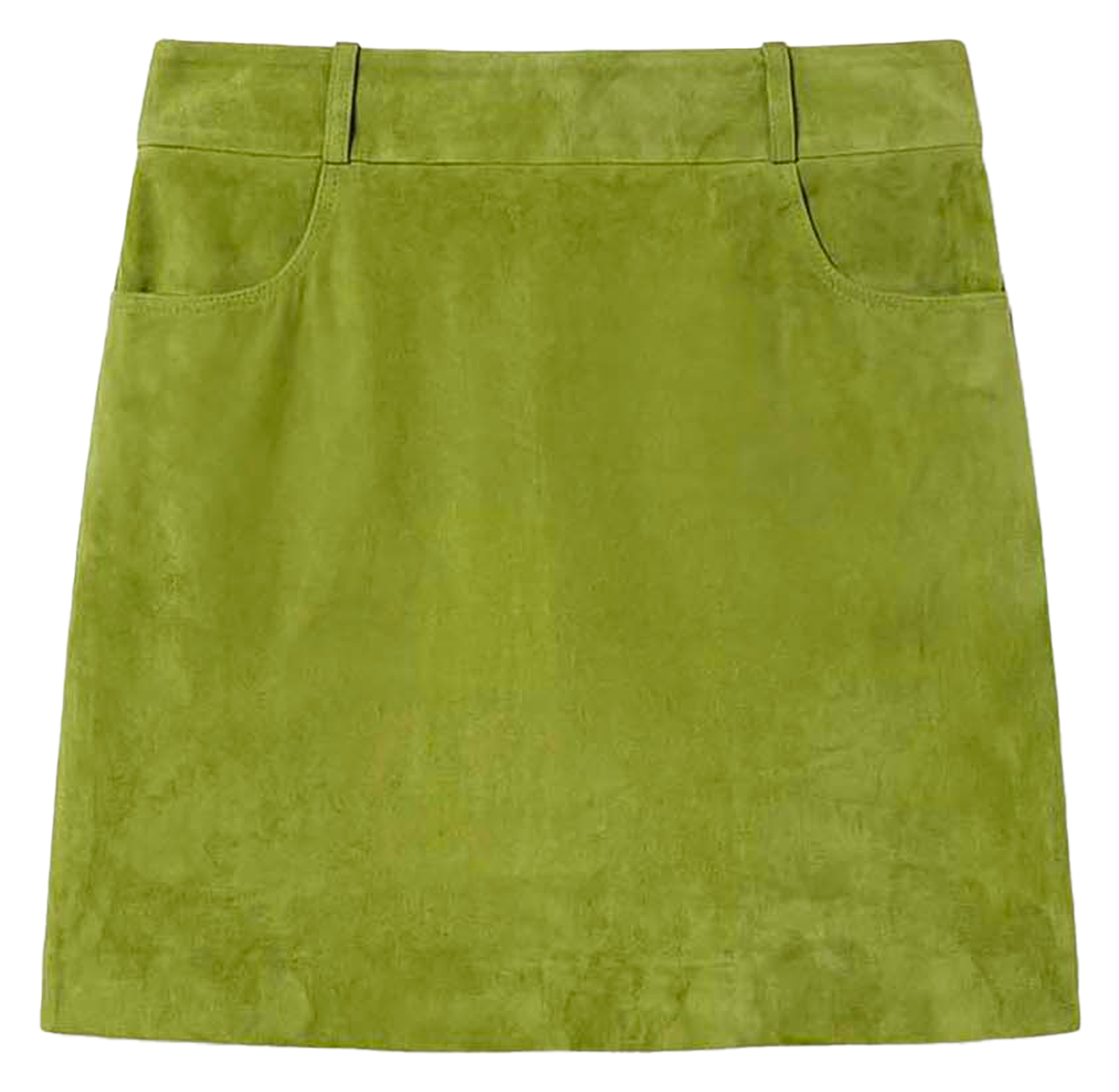 Jupe courte taille haute en daim TARA JARMON Vert