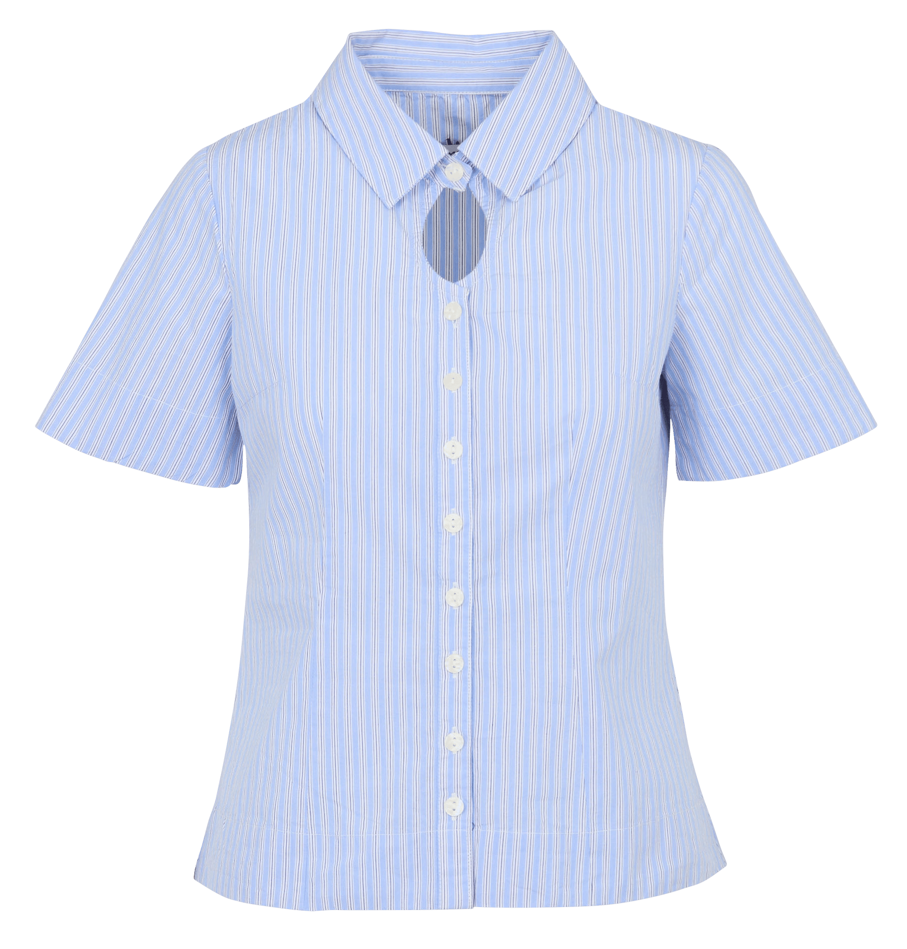 Wijdvallende biologisch katoenen blouse DAMSON MADDER Blauw