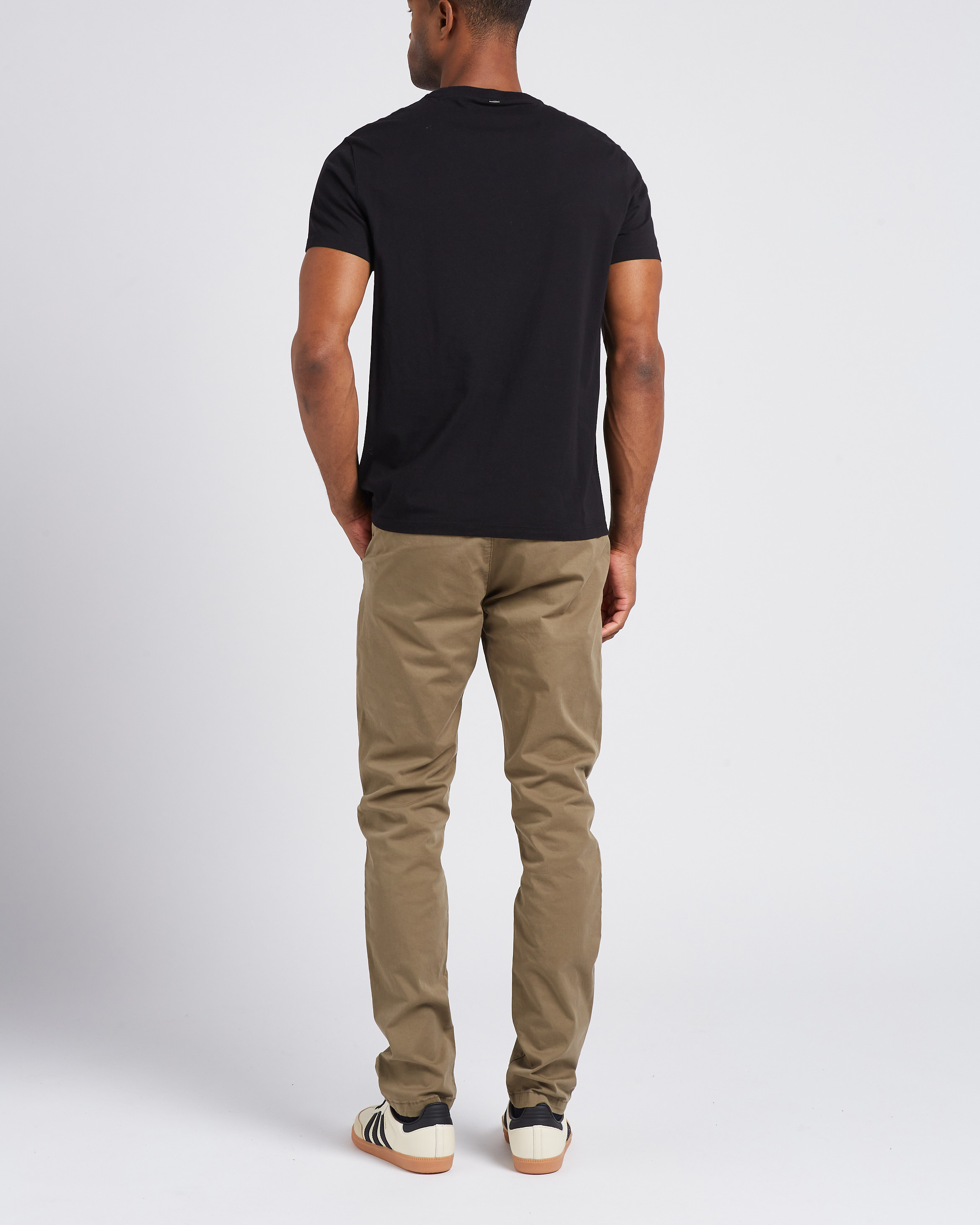 Chinohose aus Baumwollmix, Slim Fit IKKS Khaki